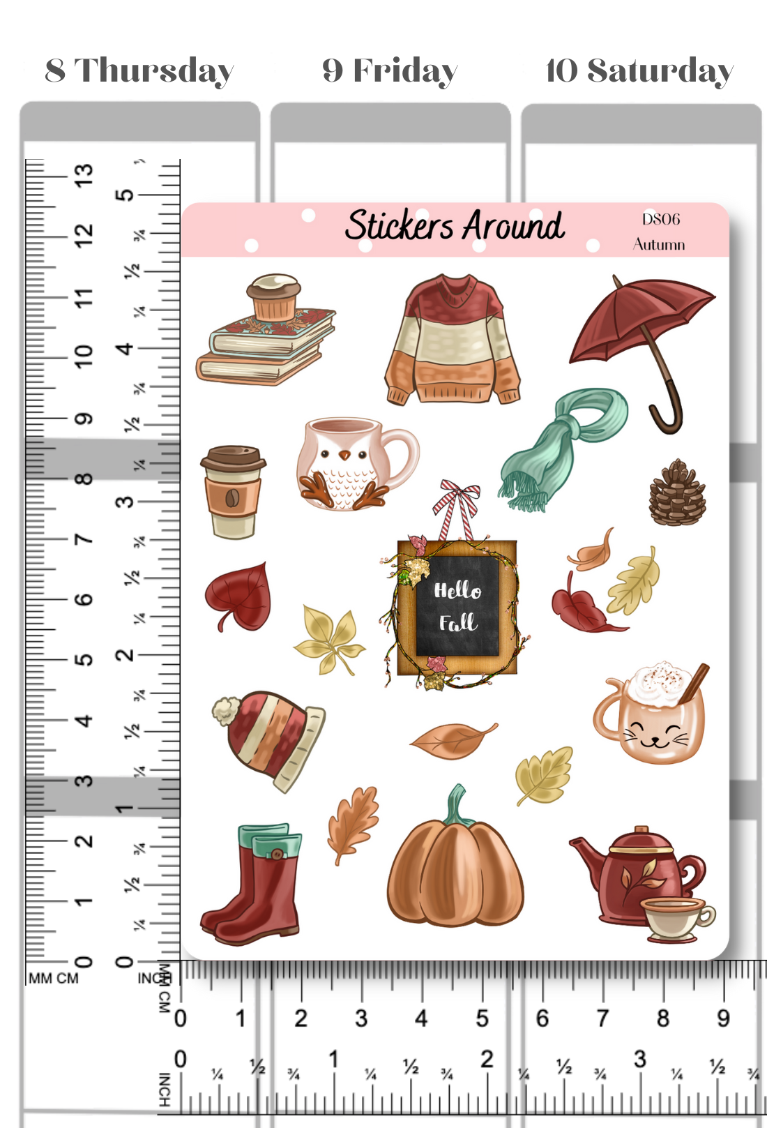 Autumn/Fall Decorative Sticker Sheet