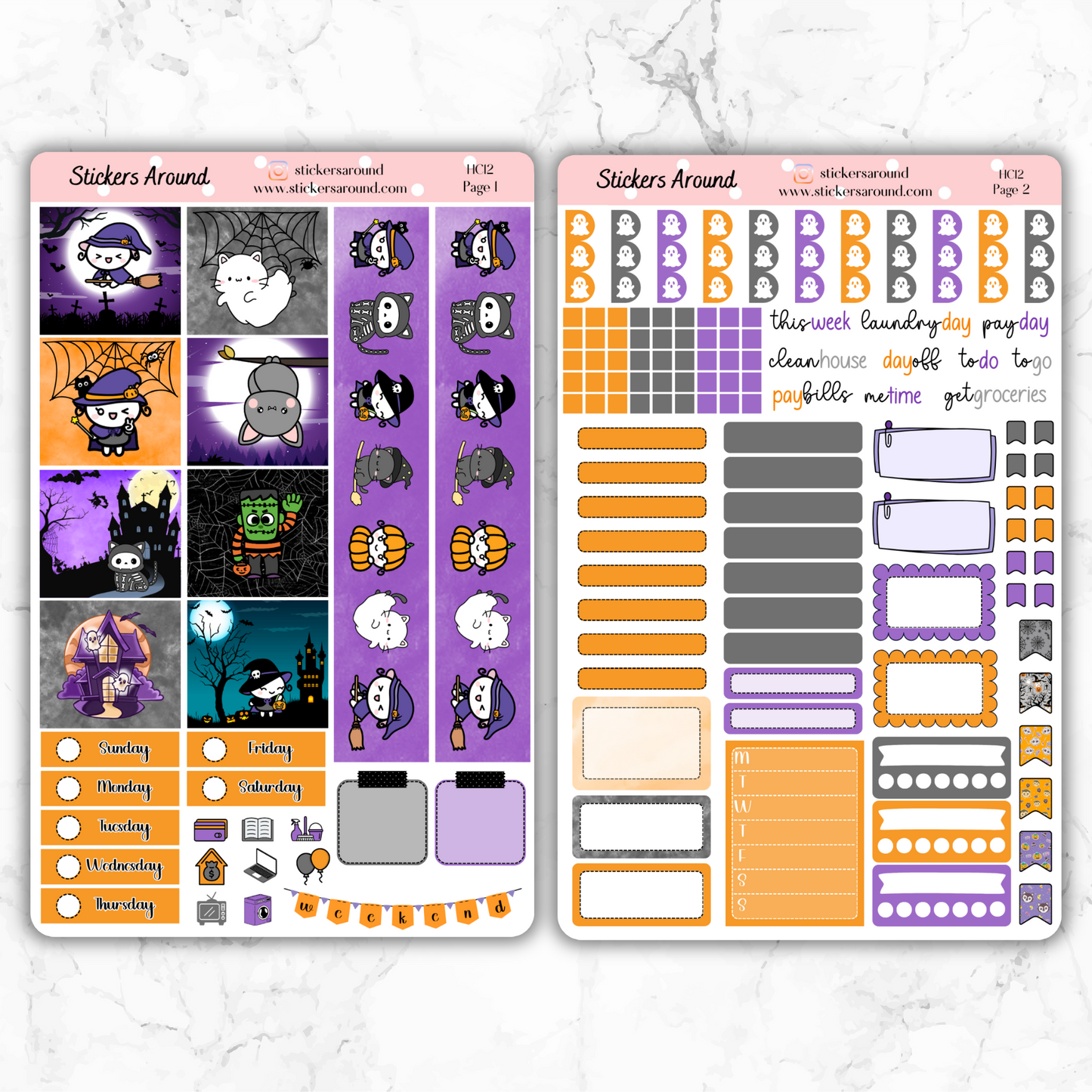Halloween Hobonichi Cousin Weekly Kit