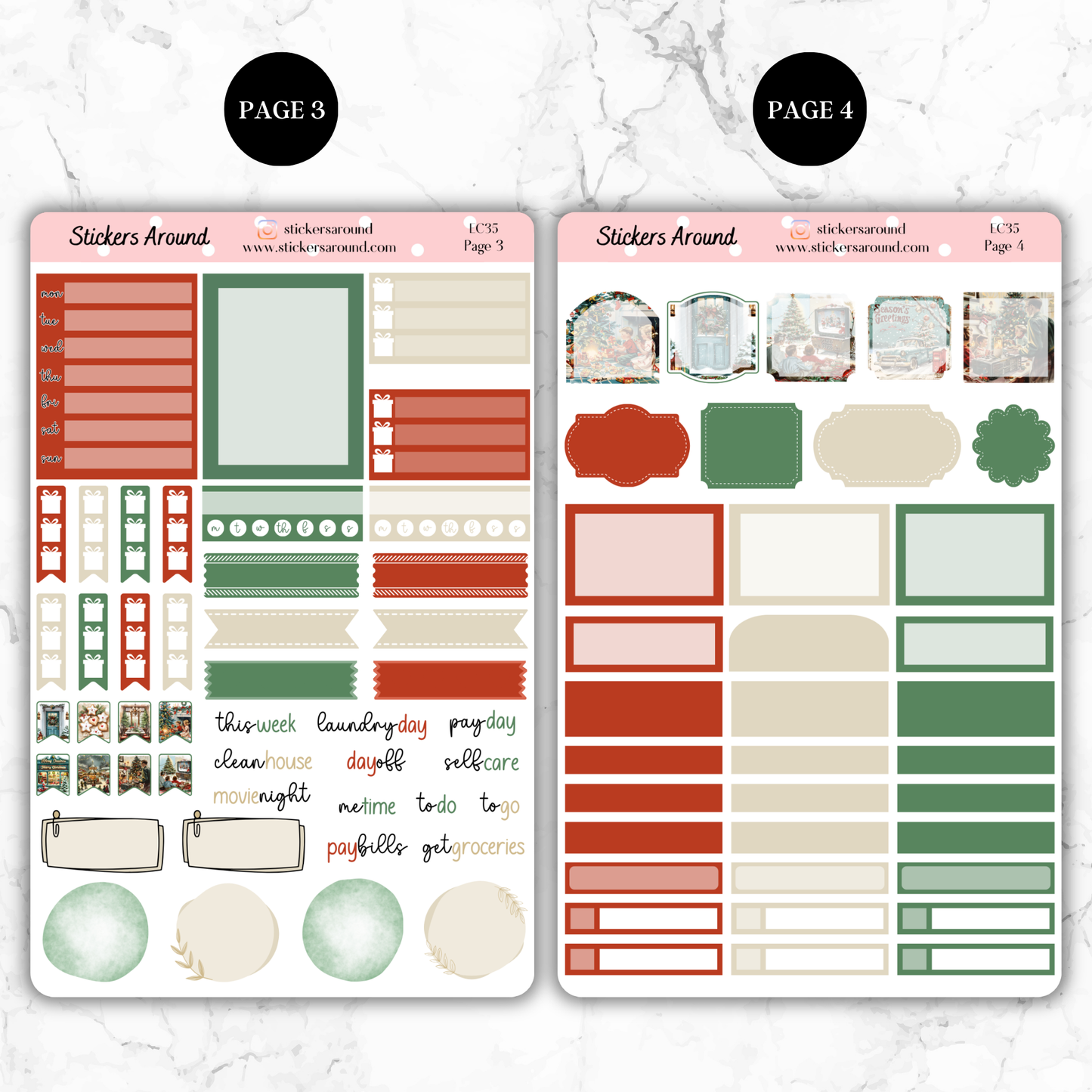 Classic Christmas Vertical Weekly Kit