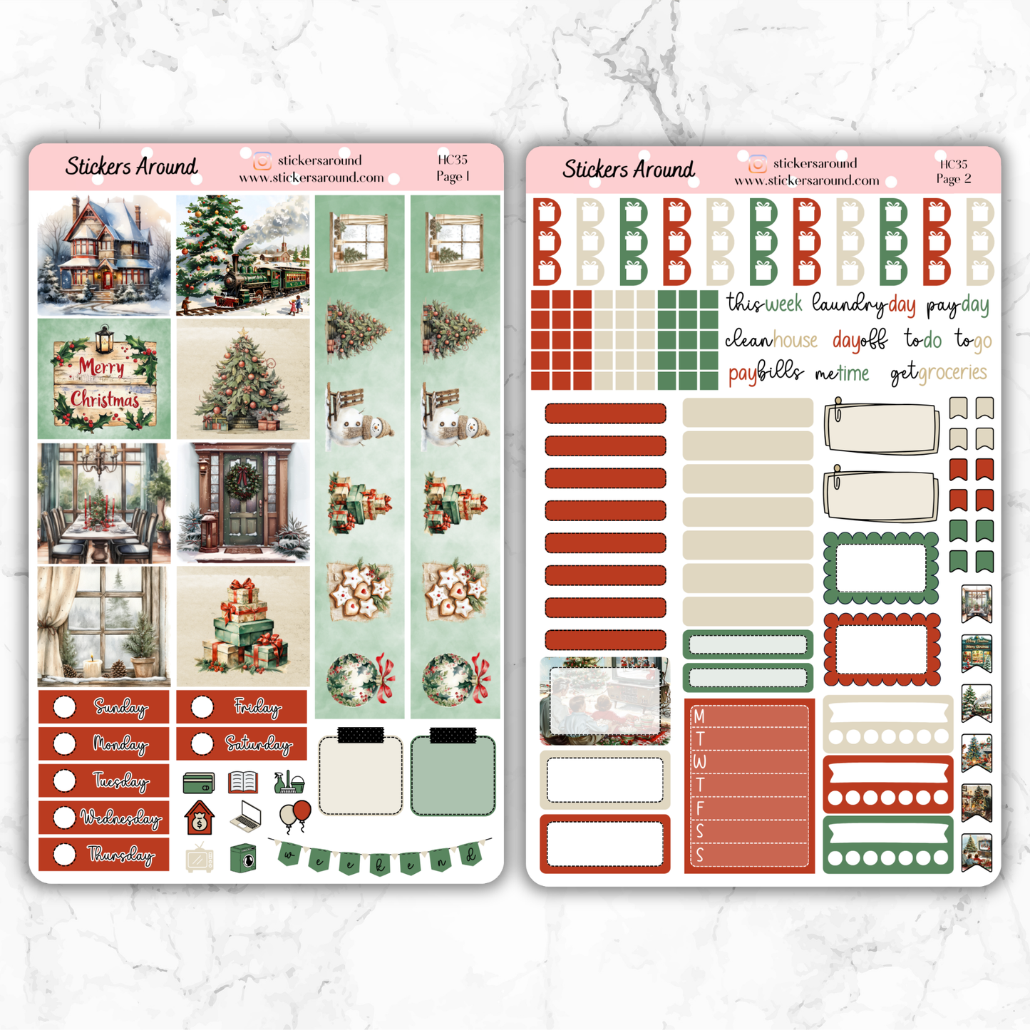 Classic Christmas Hobonichi Cousin Weekly Kit (New format)