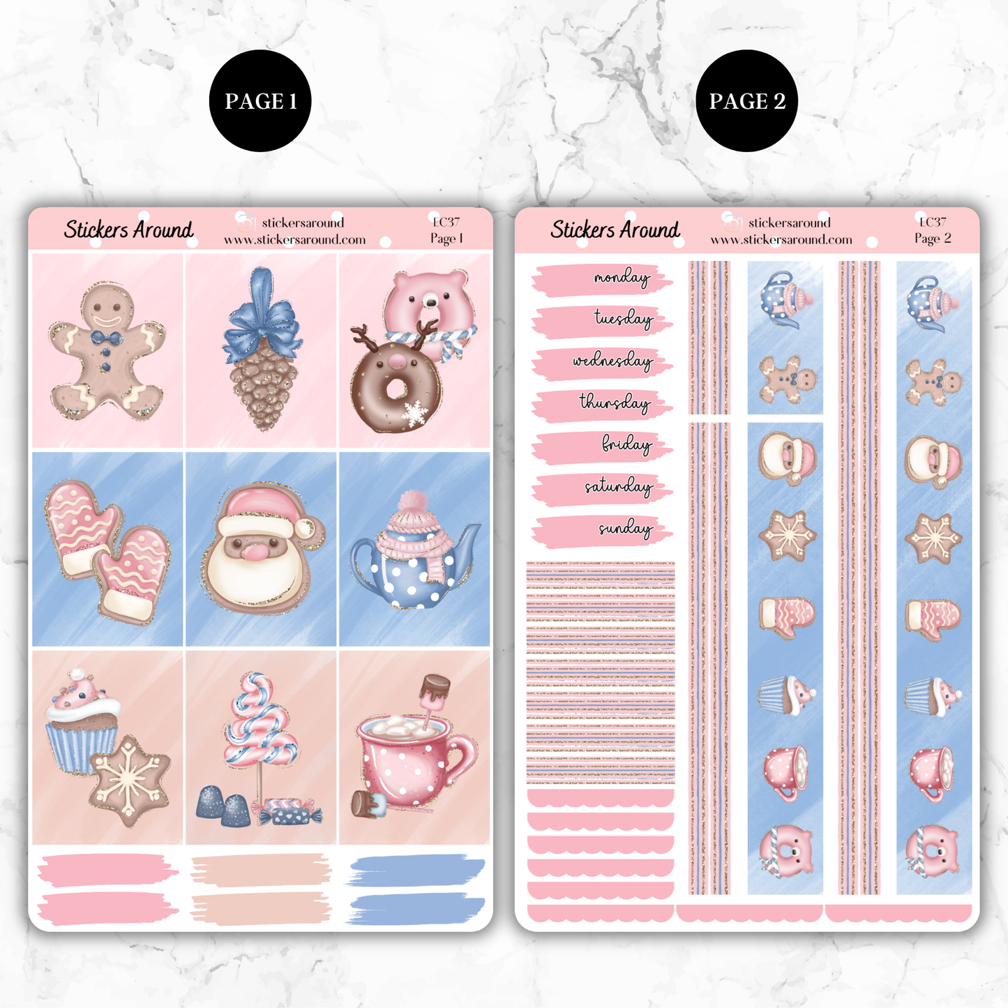 Pastel Christmas Treats Vertical Weekly Kit