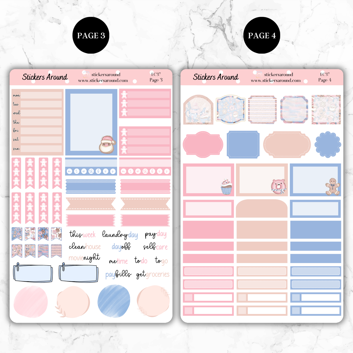 Pastel Christmas Treats Vertical Weekly Kit