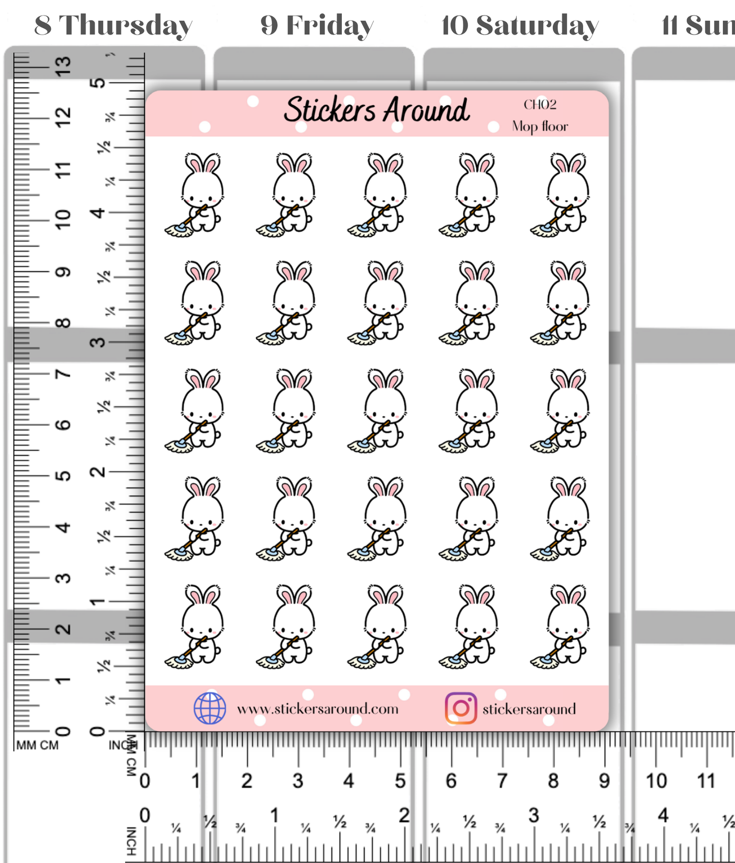 Mop Floor Planner Sticker