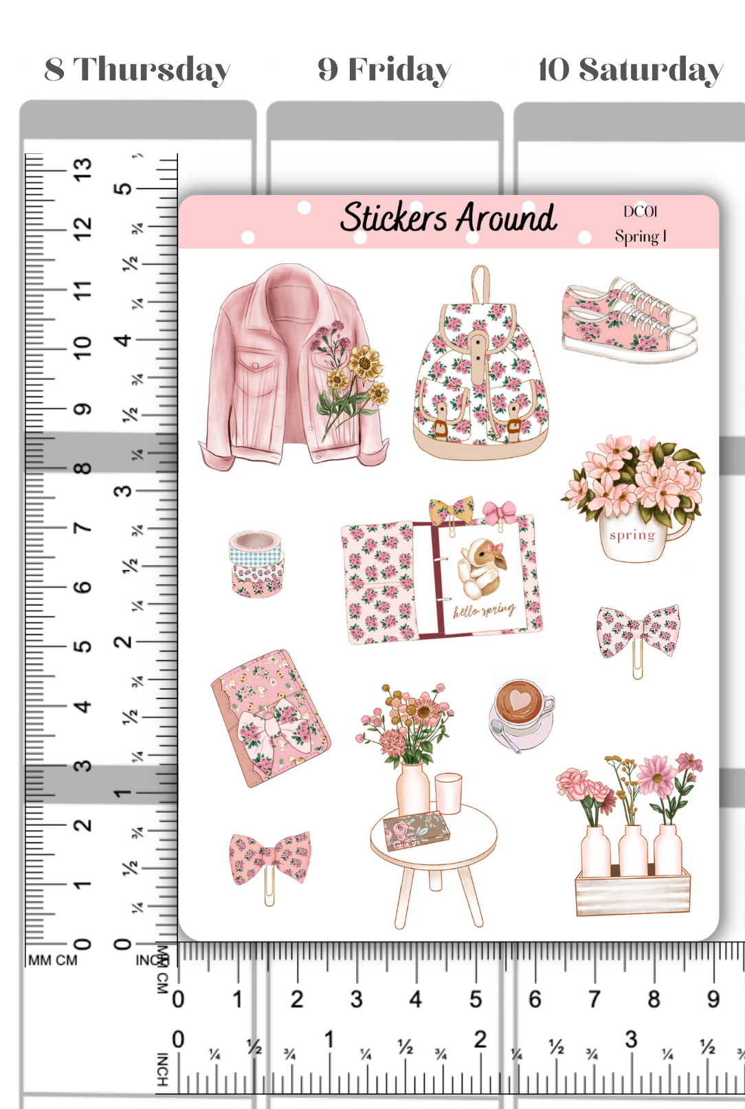 Spring Decorative Sticker Sheet #1