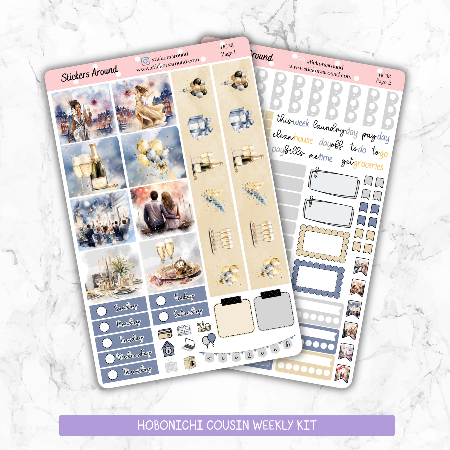 New Year Hobonichi Cousin Weekly Kit Planner Sticker (New format)