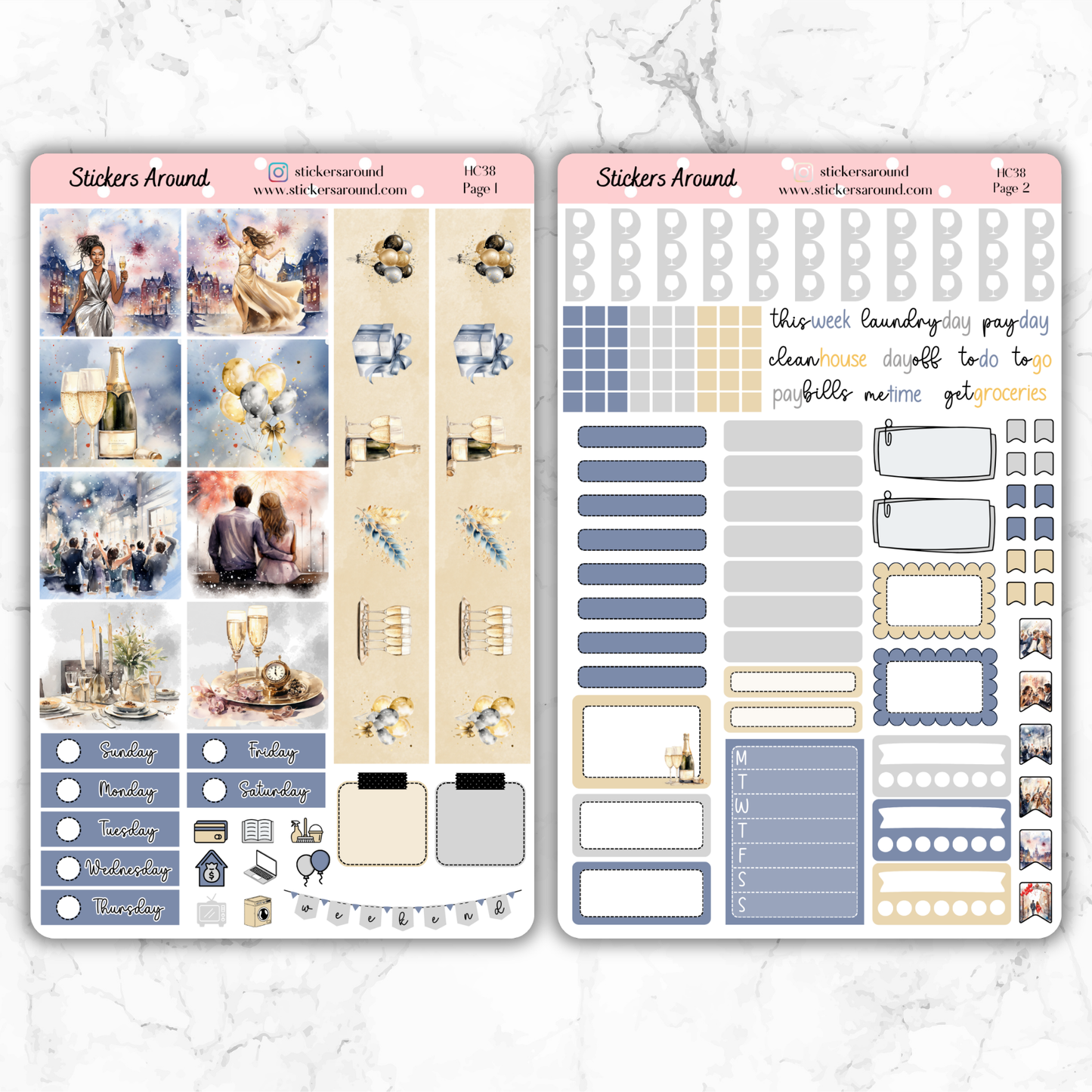 New Year Hobonichi Cousin Weekly Kit Planner Sticker (New format)