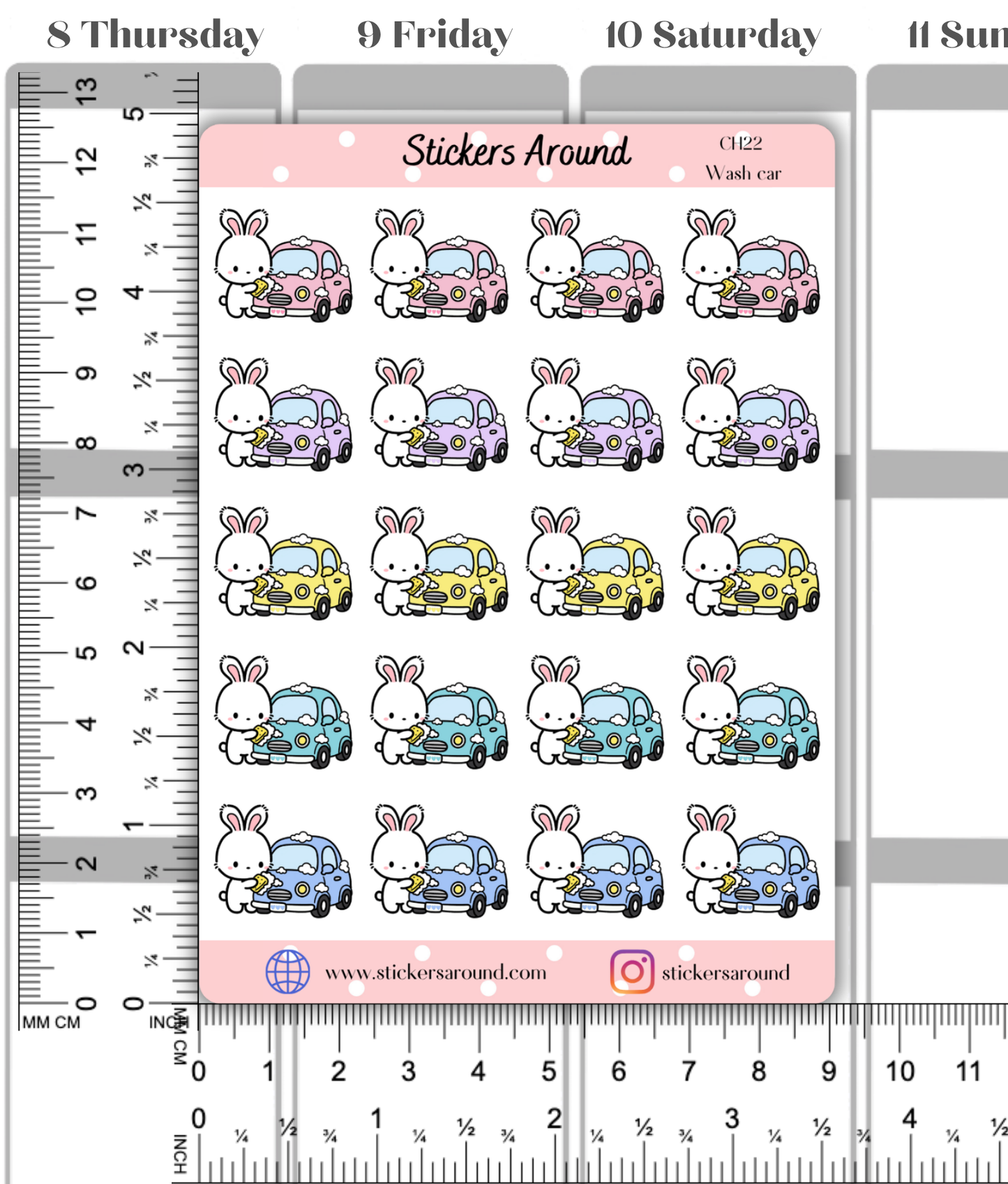 Car Wash Planner Stickers