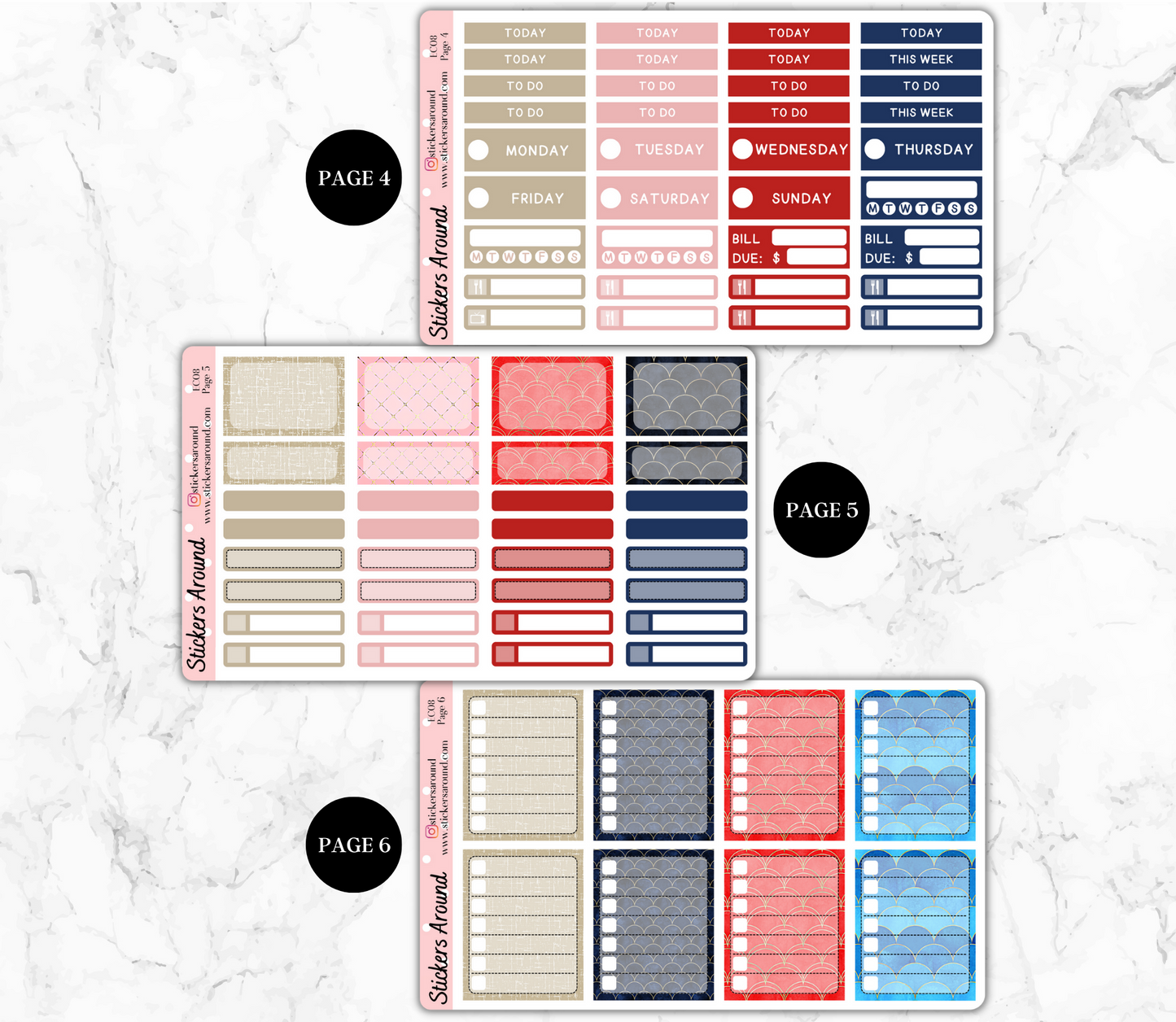 Symbols of Japan Vertical Weekly Kit