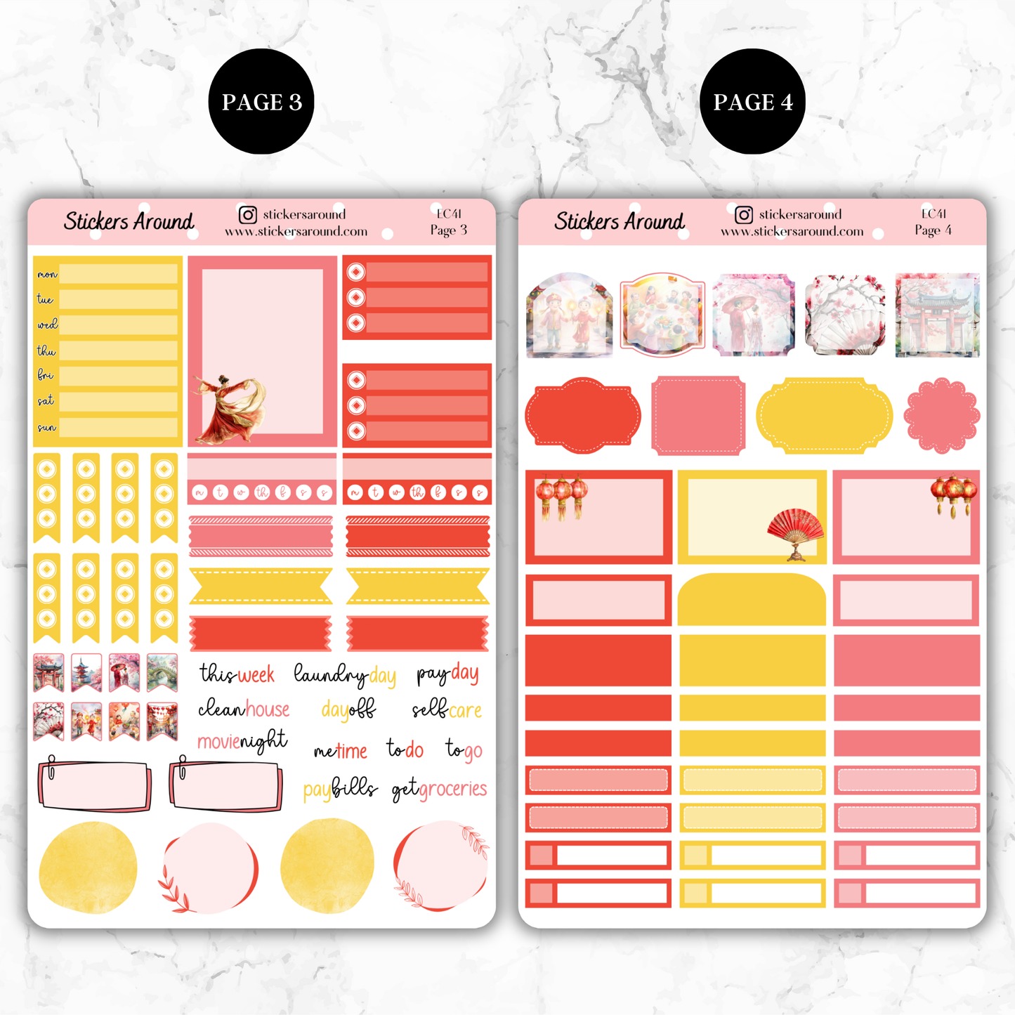 Chinese New Year (Year of the Snake) Vertical Weekly Kit - Year of Snake