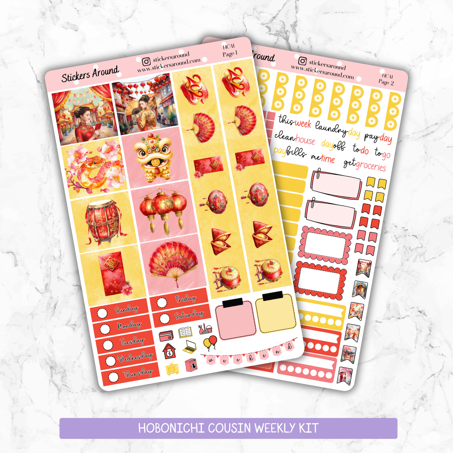 Lunar New Year Hobonichi Cousin Weekly Kit