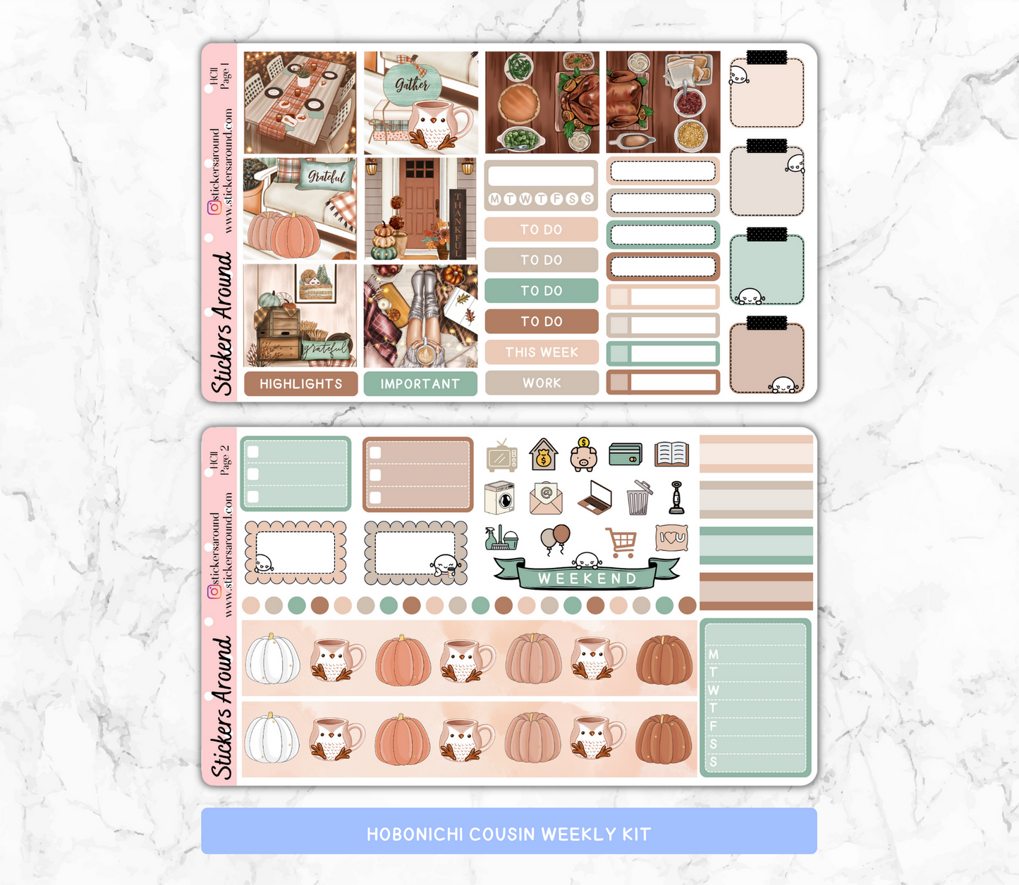 Thanksgiving Hobonichi Cousin Weekly Kit