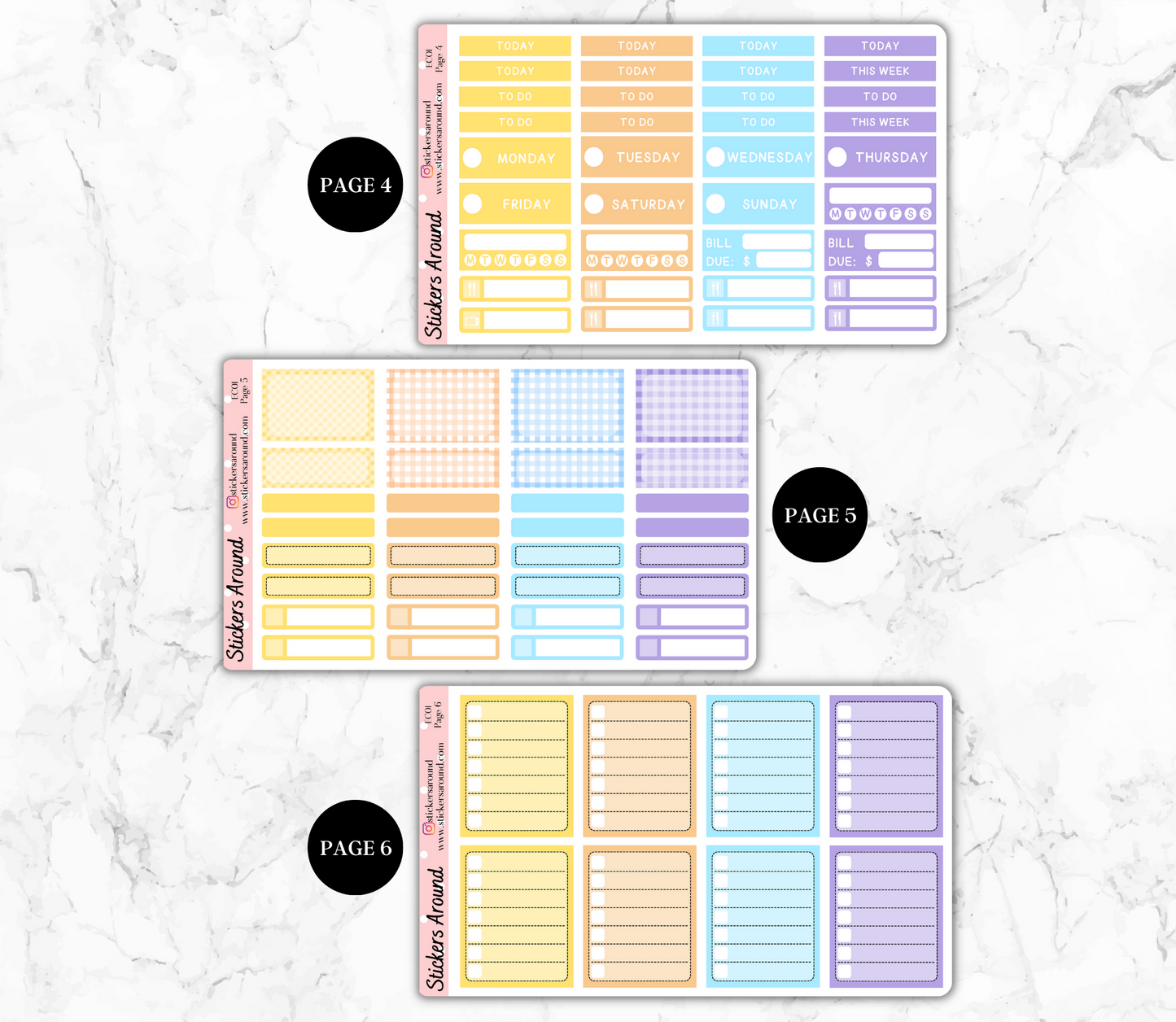 Bee Themed Vertical Weekly Kit