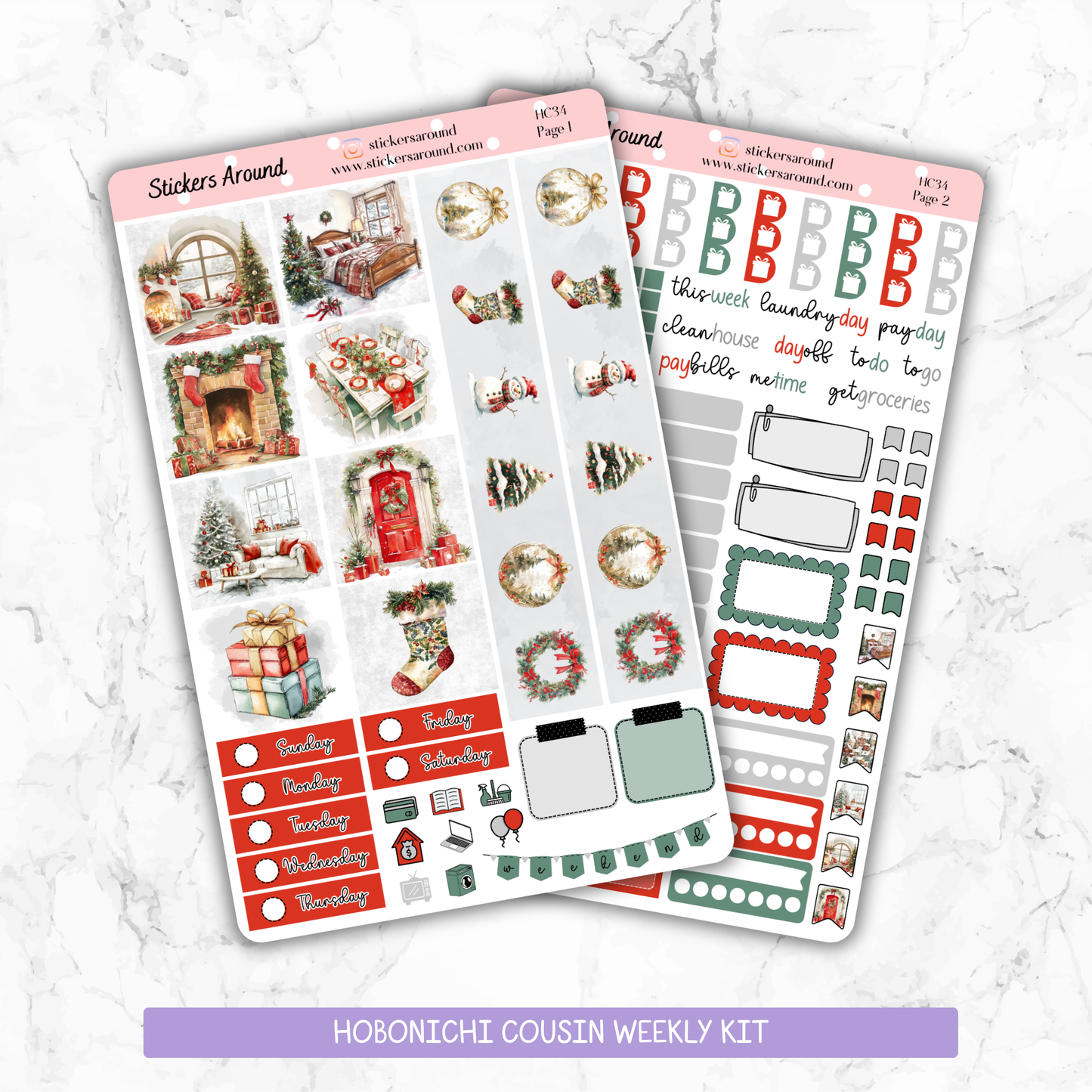 Christmas Vibes Hobonichi Cousin Weekly Kit (New format)