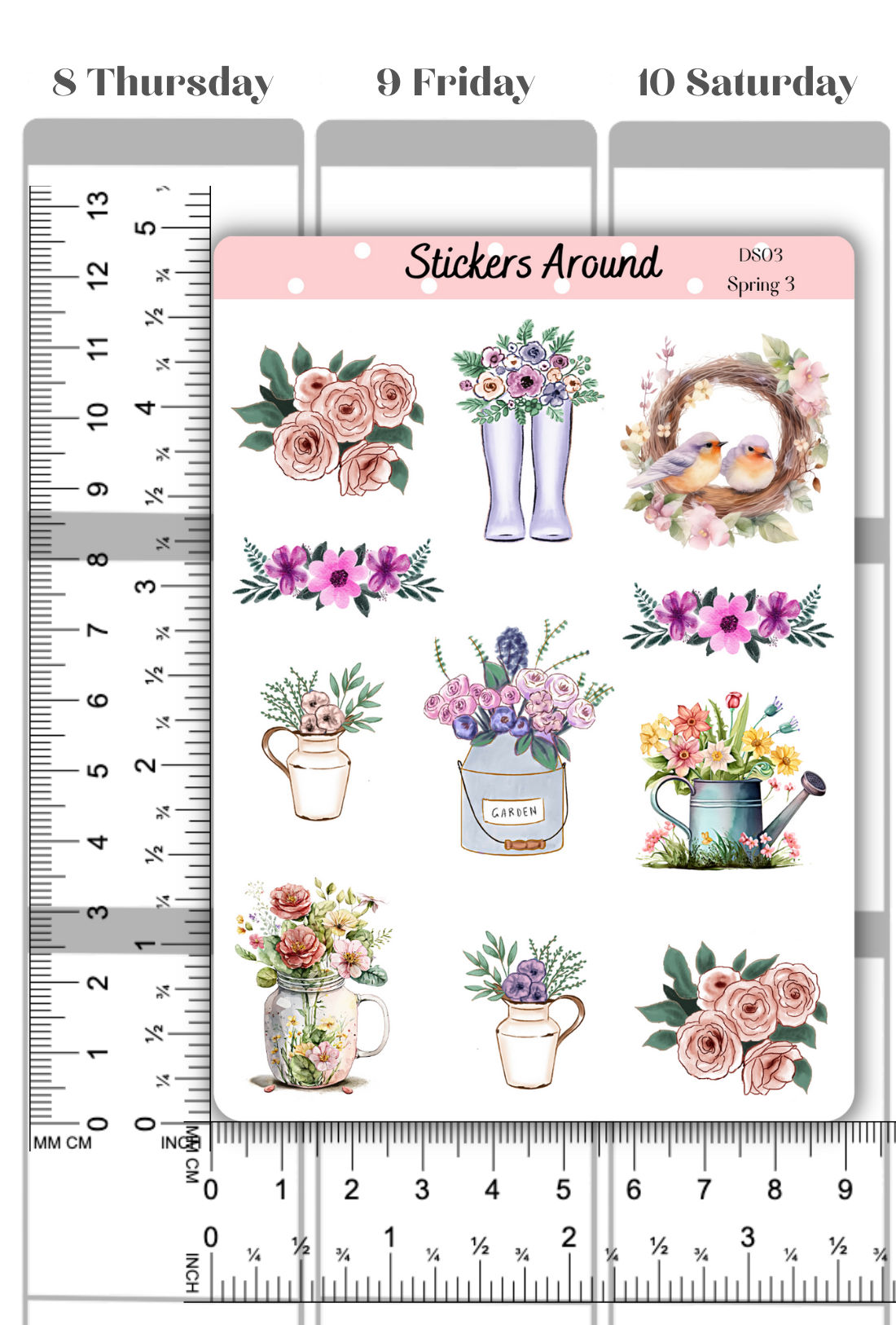 Spring Decorative Sticker Sheet #3