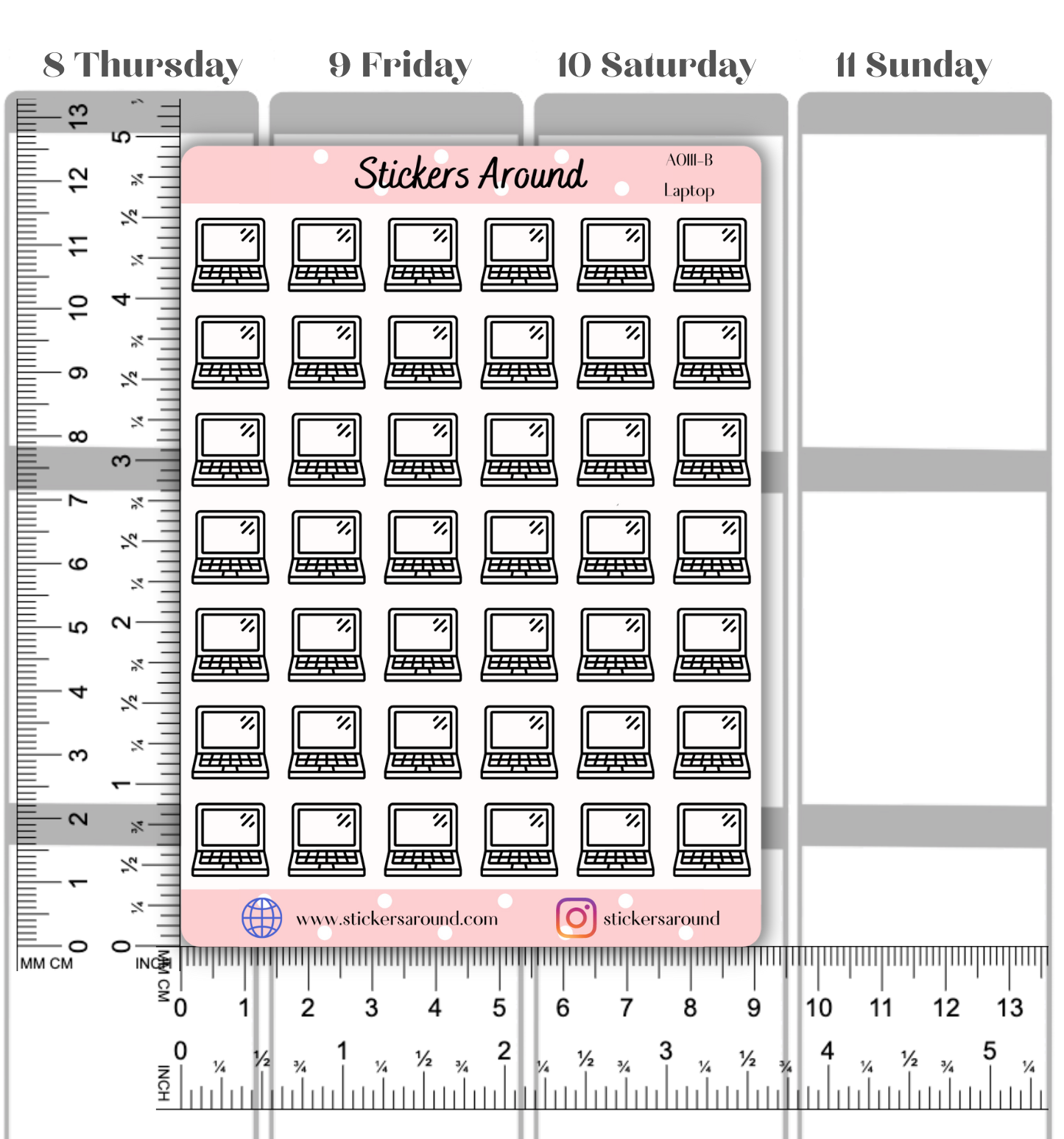 Laptop Icon Planner Stickers