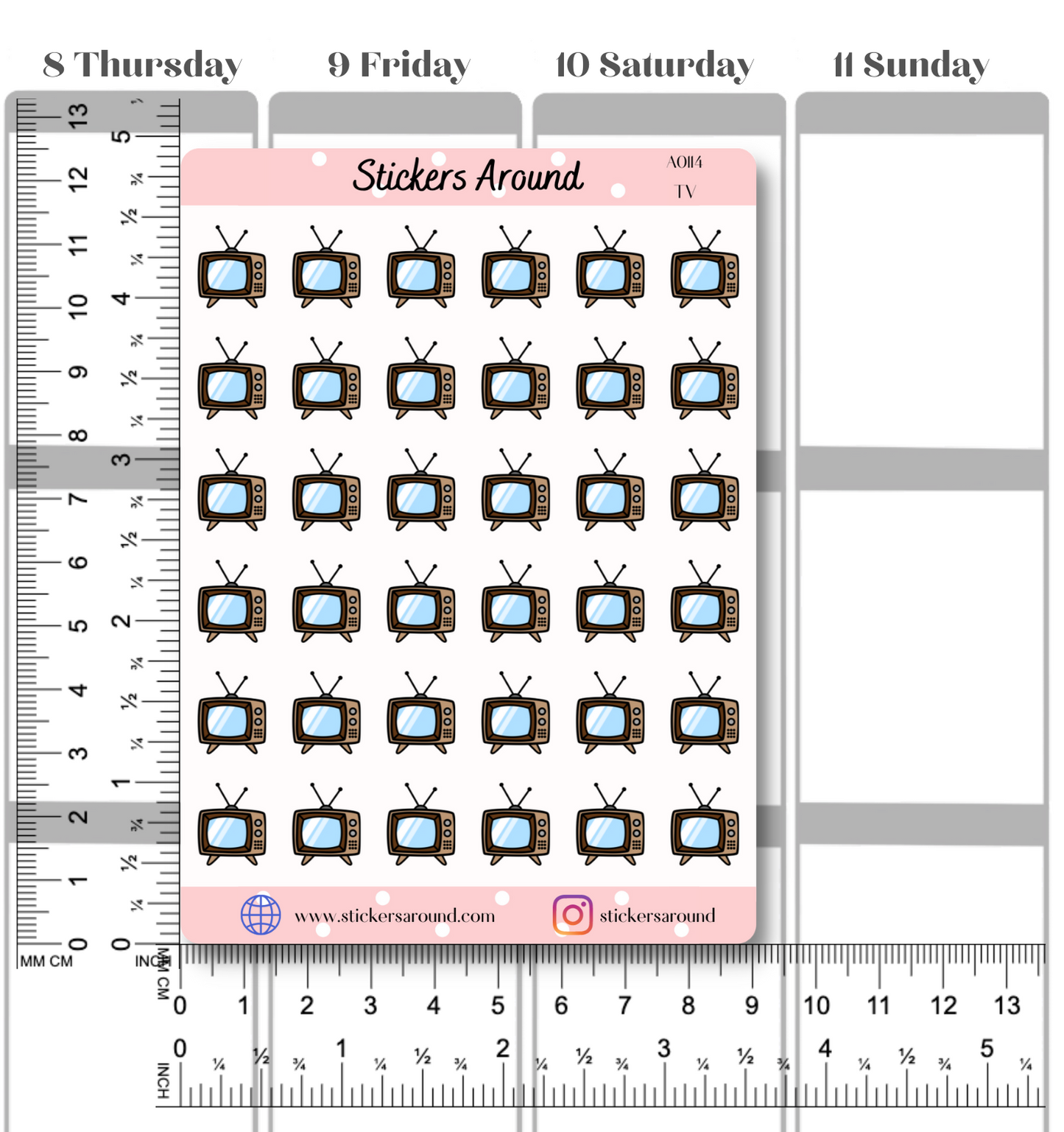 TV Icon Planner Sticker