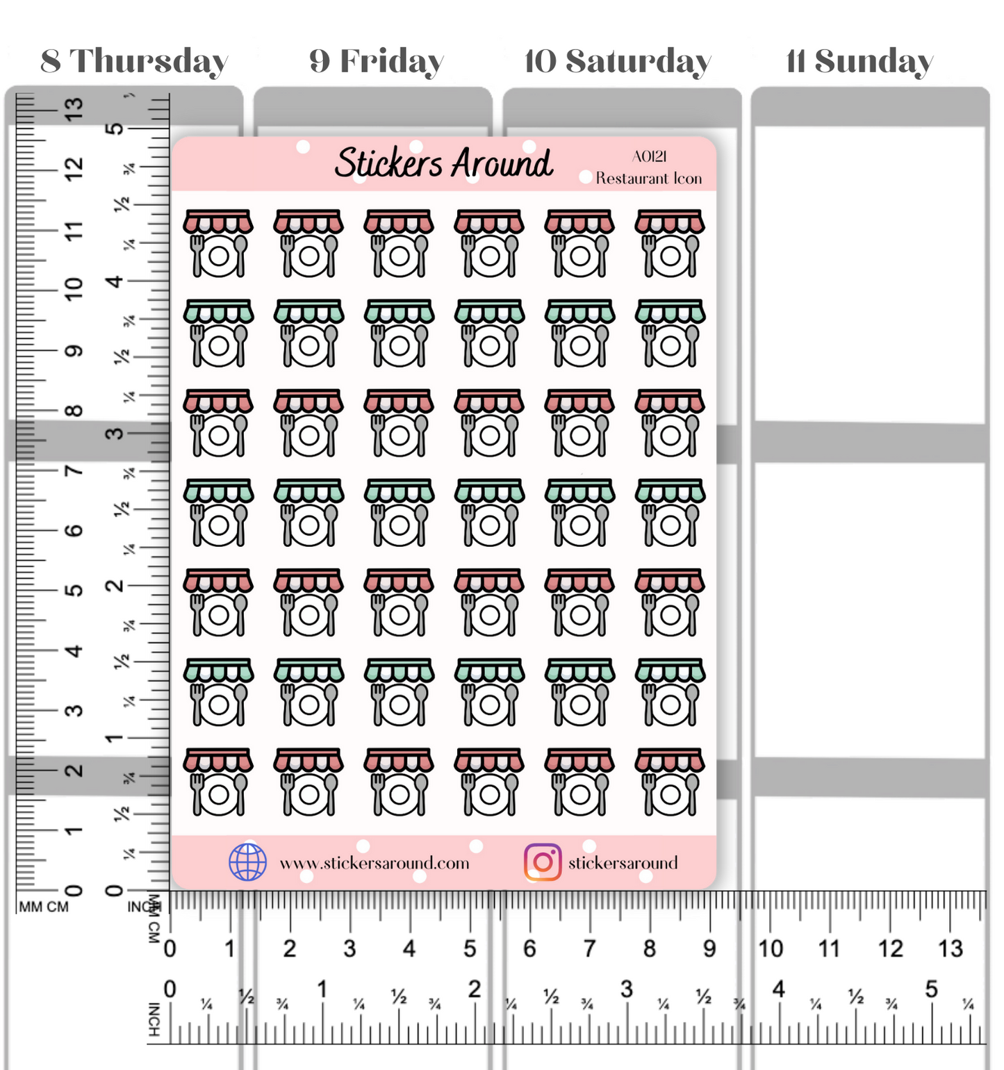 Restaurant Icon | Dine Out Planner Sticker