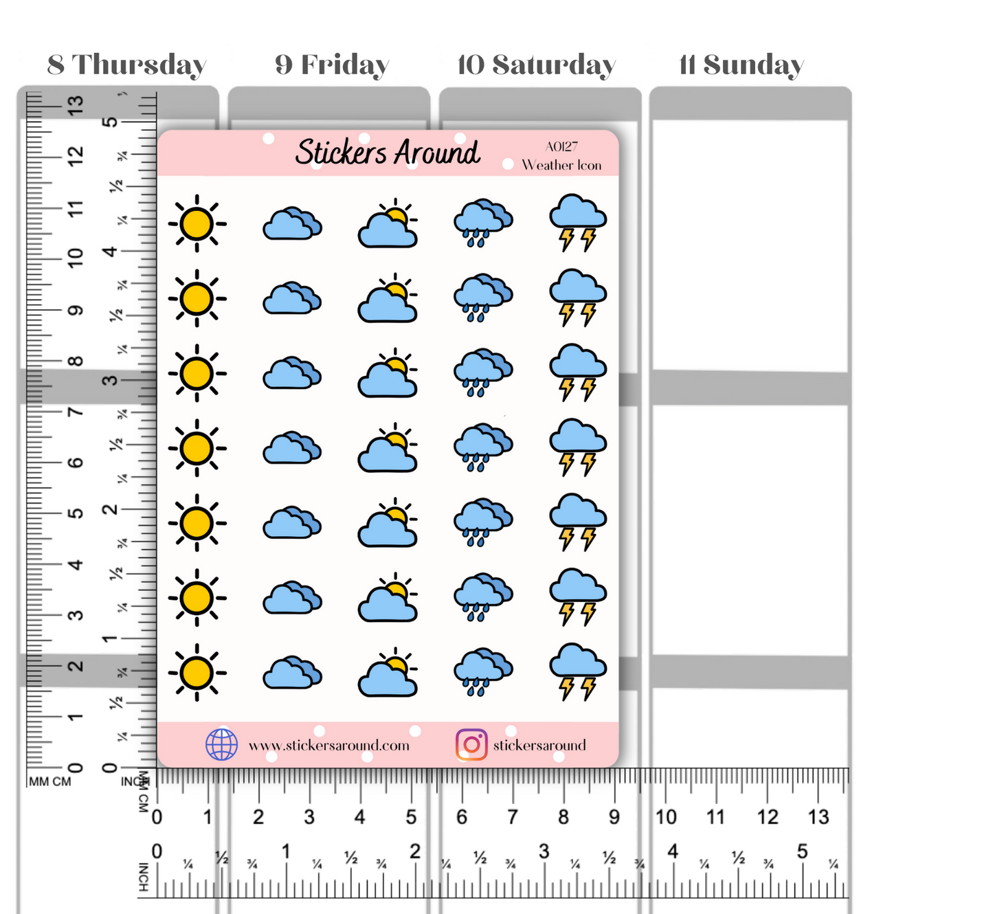 Weather Icon Planner Stickers