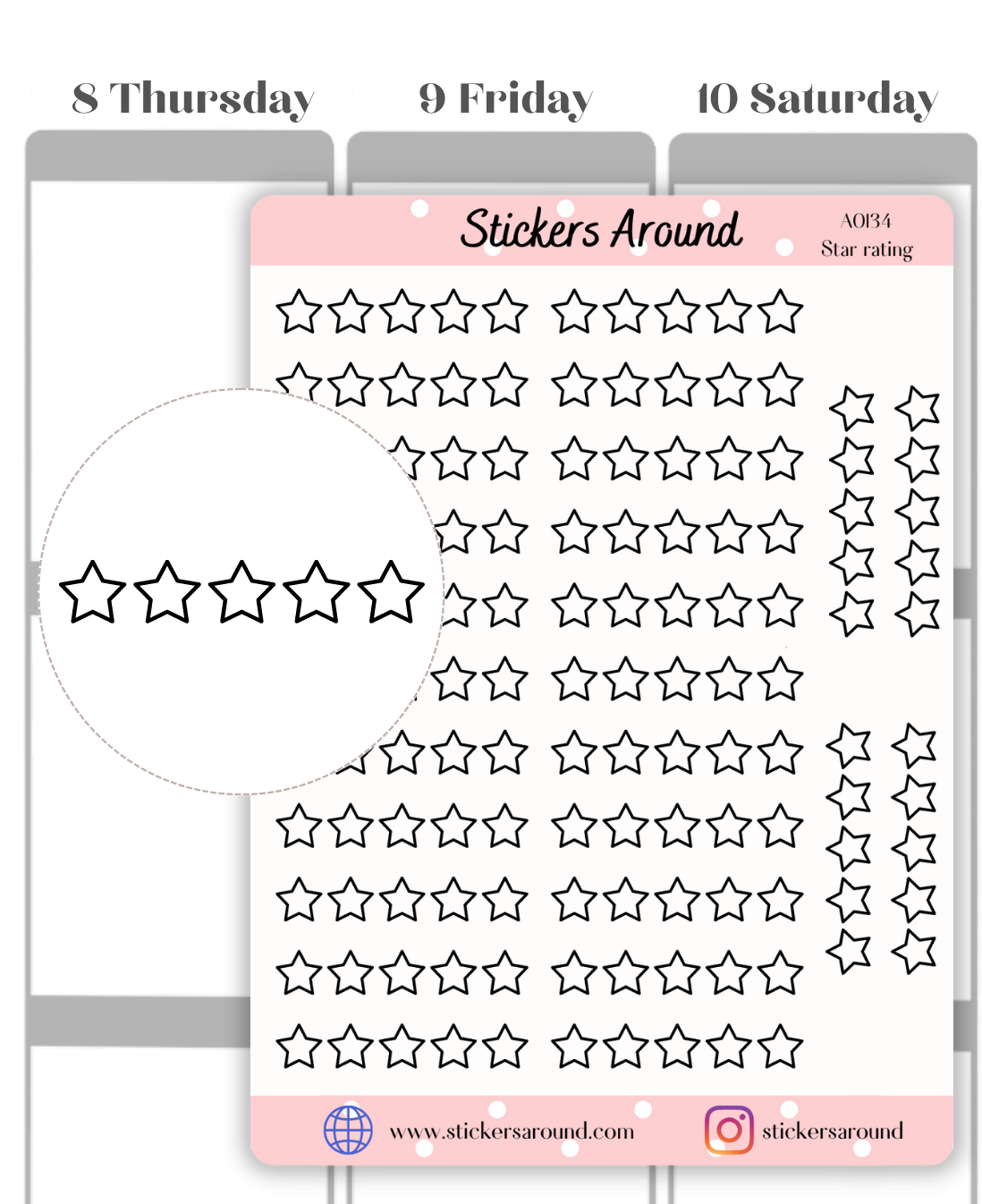 Star Rating Planner Sticker