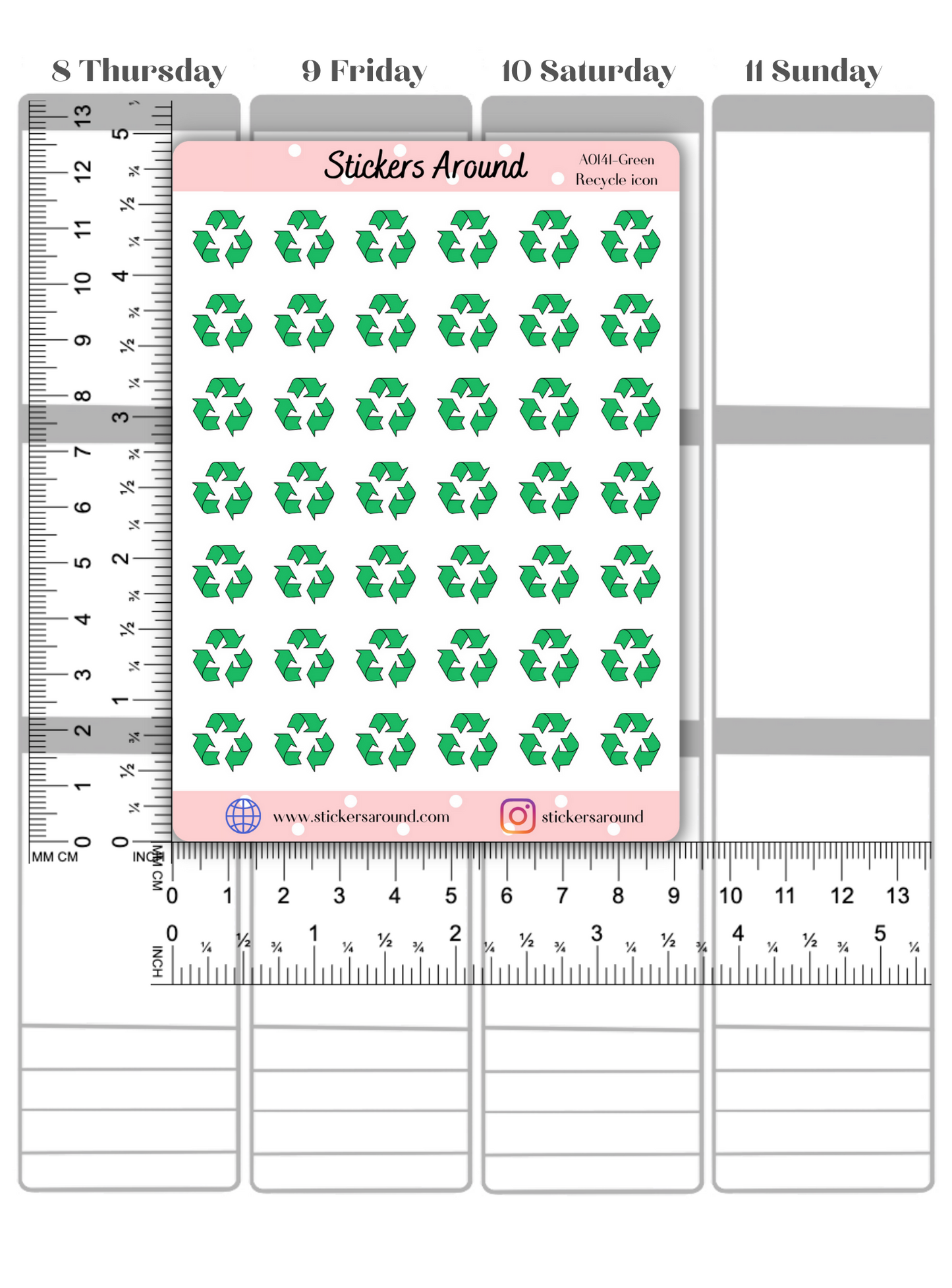 Recycle Icon Planner Sticker