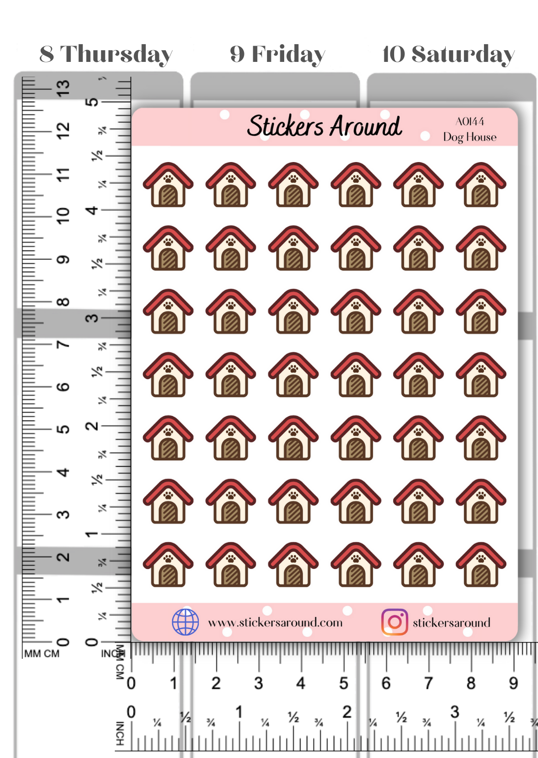 Dog House Icon Planner Sticker