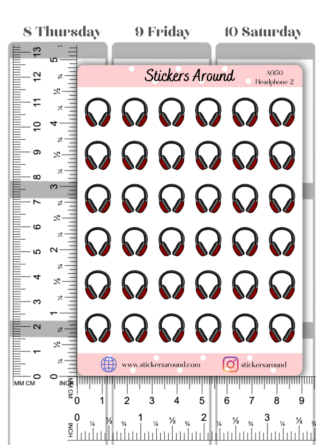 Headphone Icon Planner Sticker #2