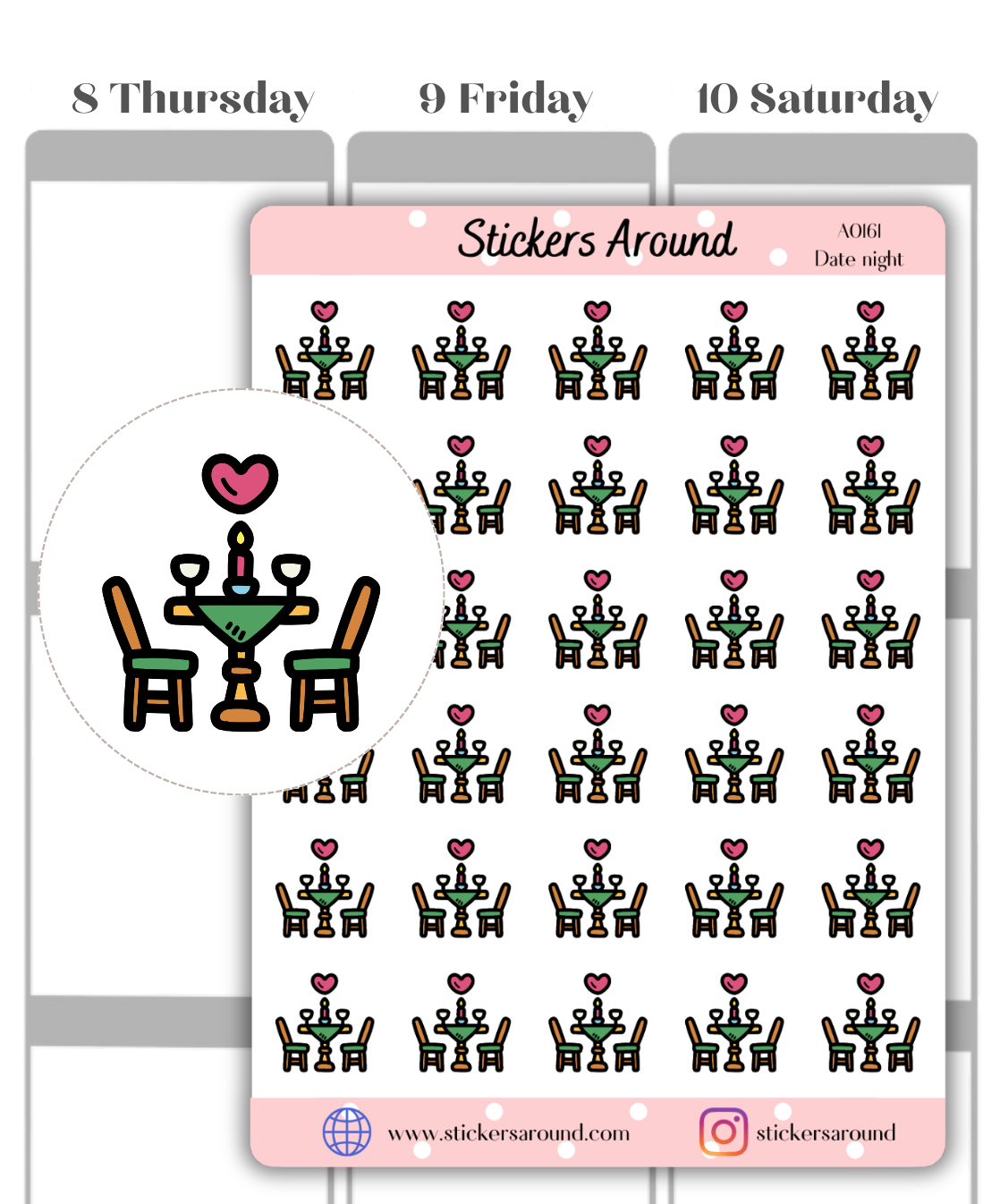 date night planner sticker