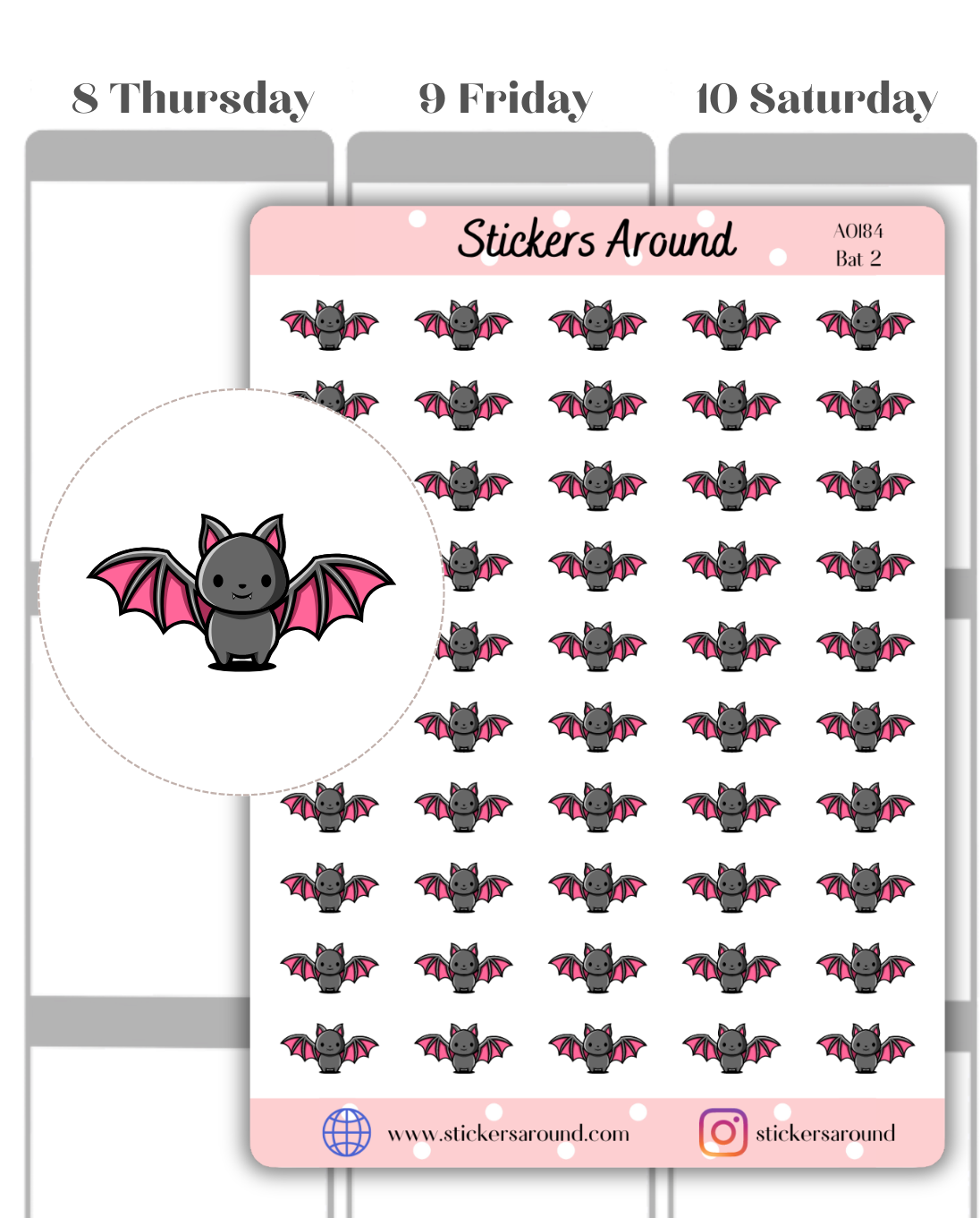 Bat Icon Planner Sticker #2