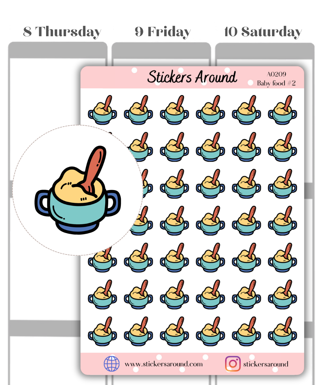 Baby Food Icon Planner Sticker #1