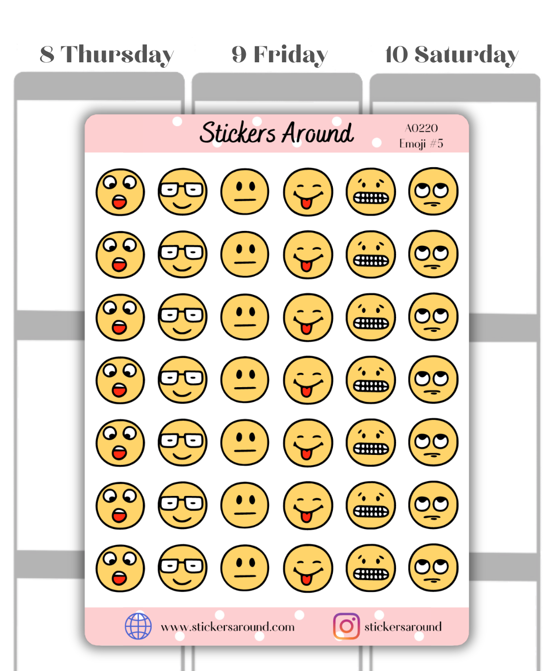 emoji planner stickers