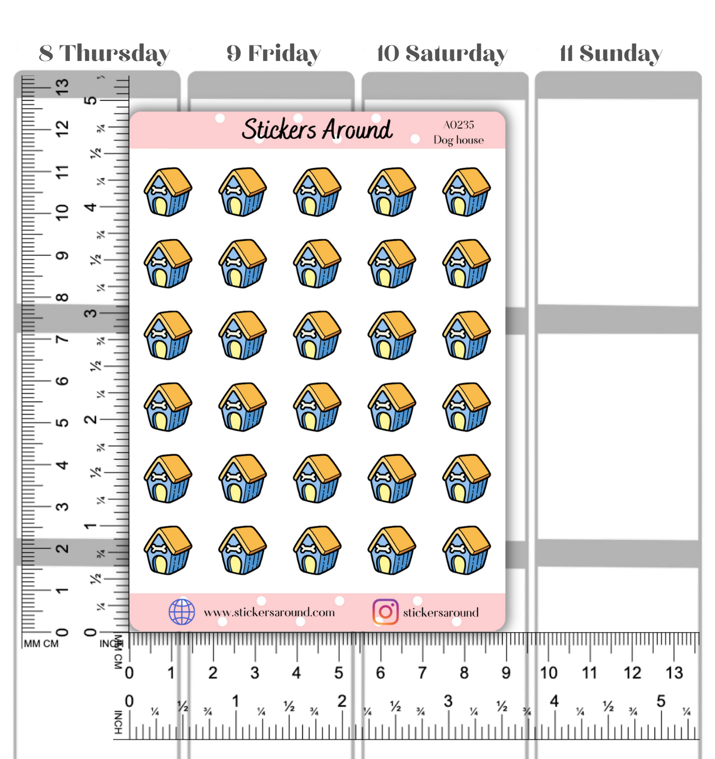 Dog House Icon Planner Stickers