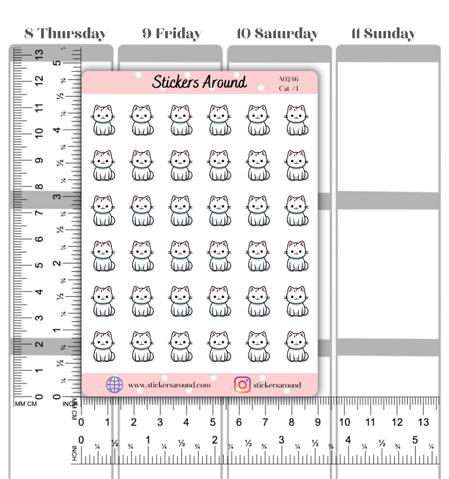 Cat Icon Planner Stickers