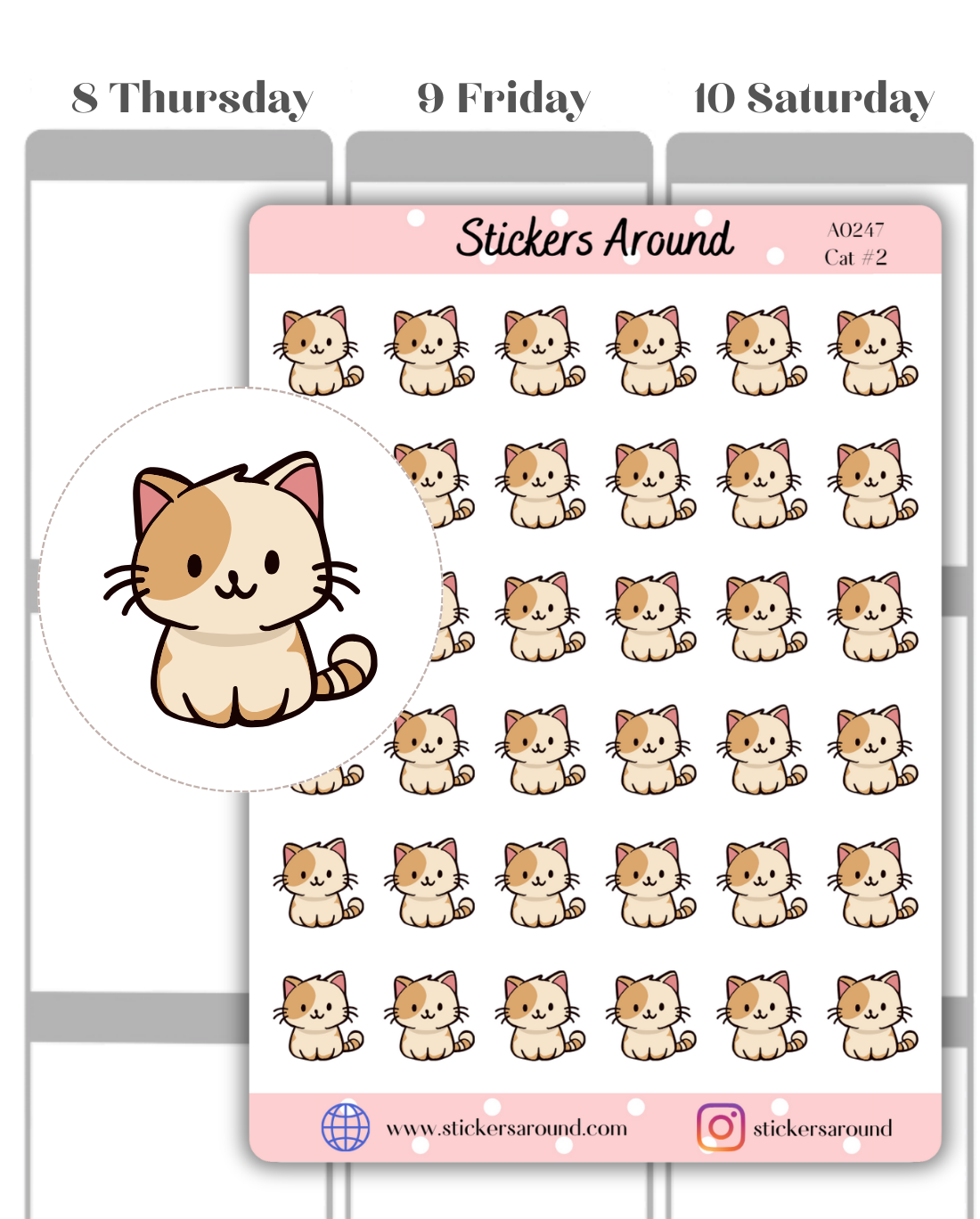 Cat Icon Planner Stickers
