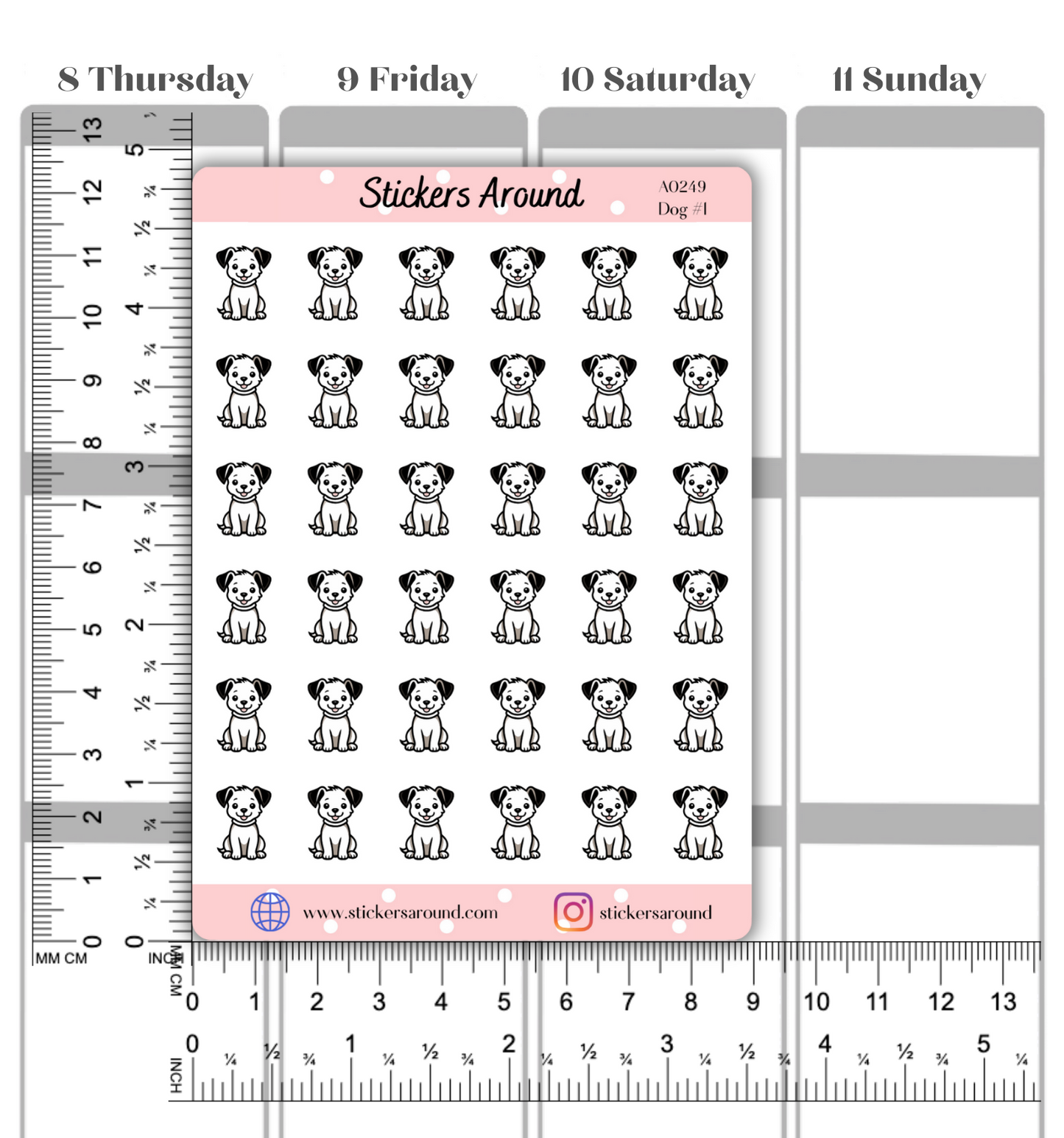 Dog Icon Planner Stickers
