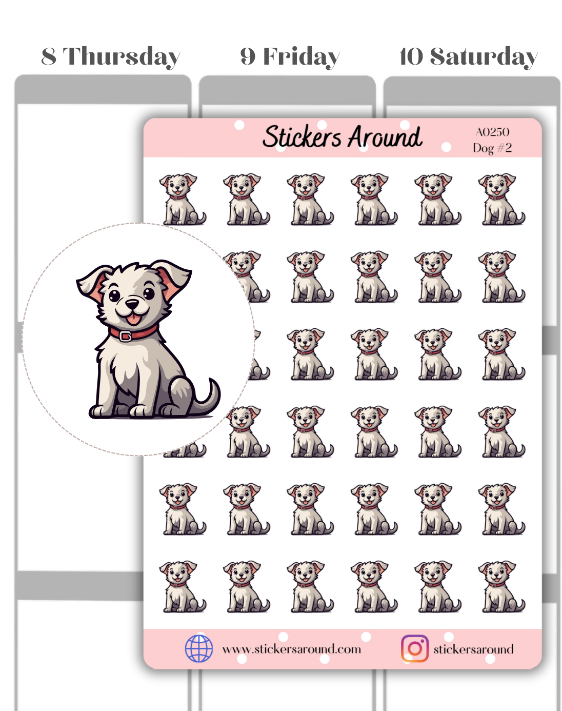 Dog Icon Planner Stickers