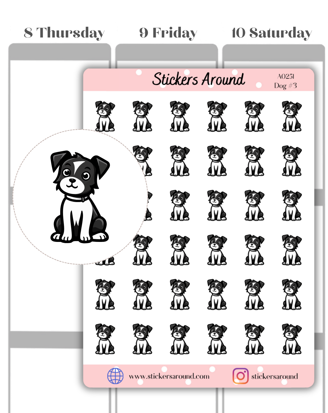 Dog Icon Planner Stickers