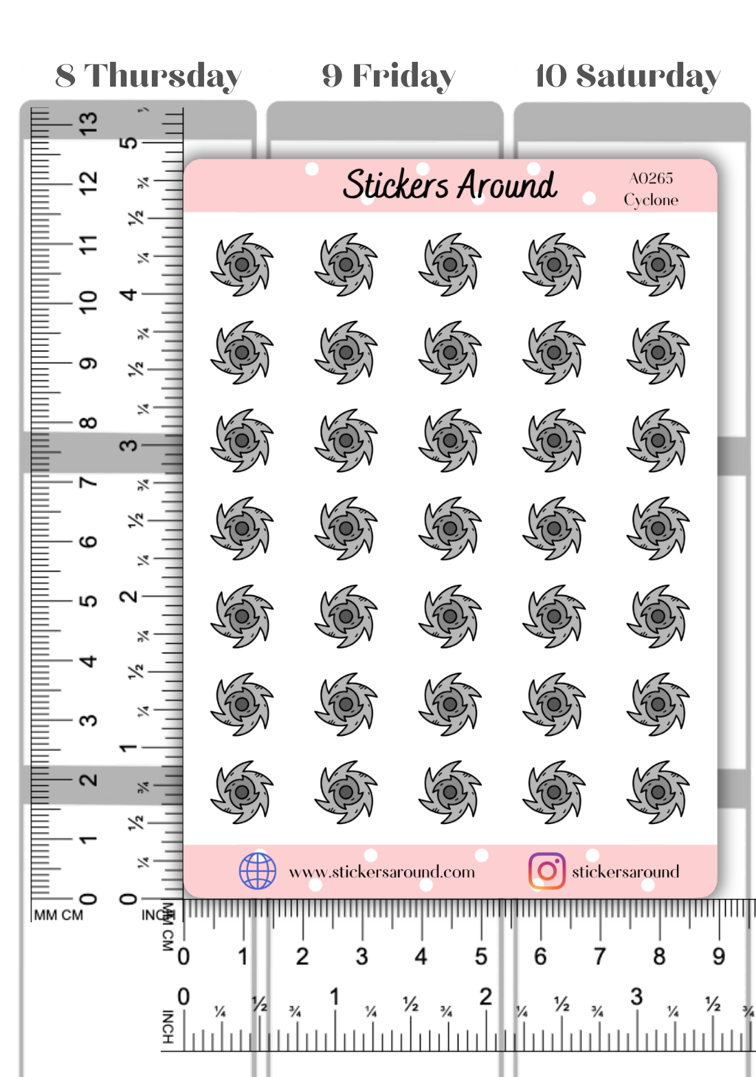Cyclone Icon Planner Stickers