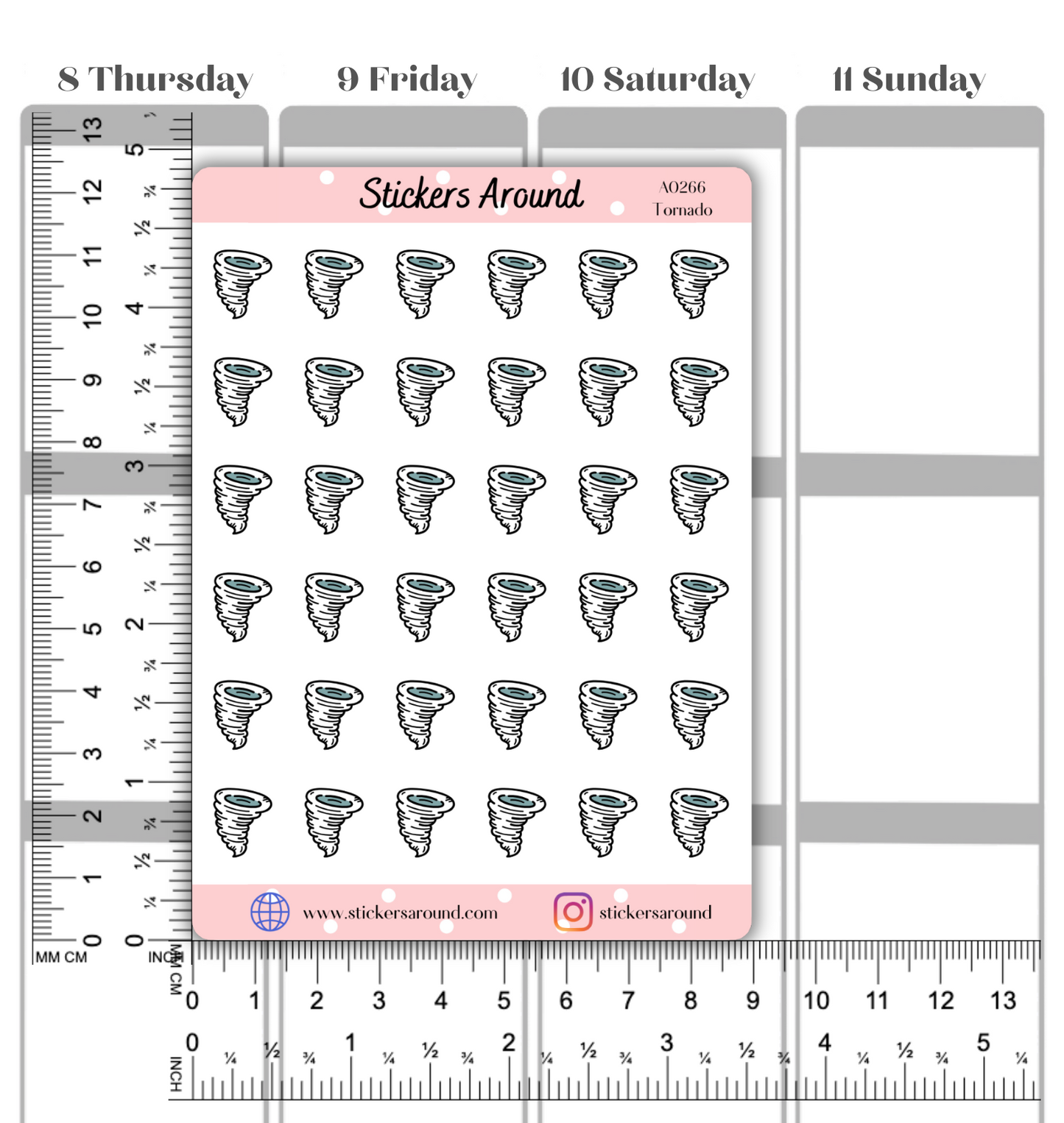 Tornado Icon Planner Stickers