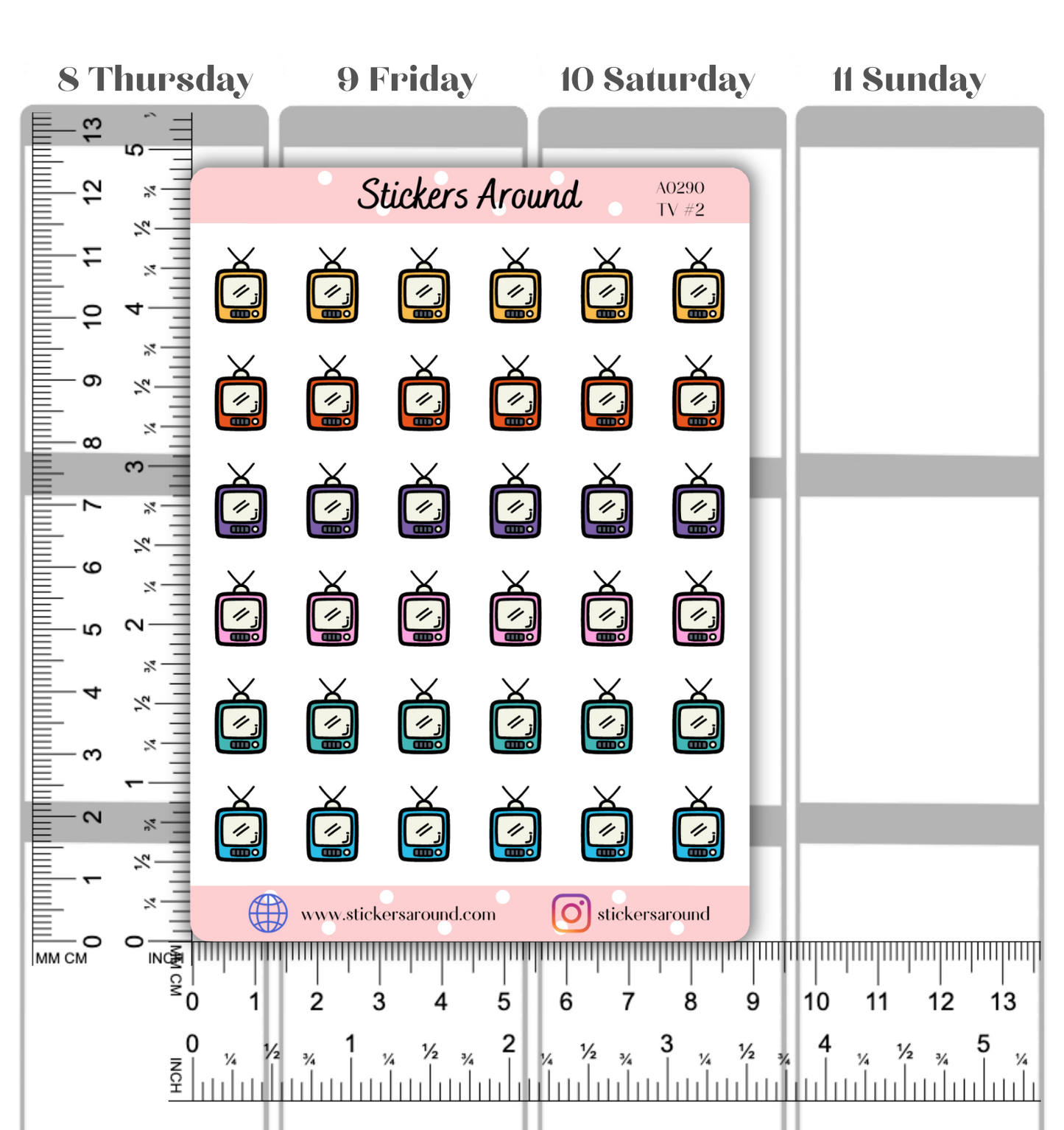 tv icon planner sticker