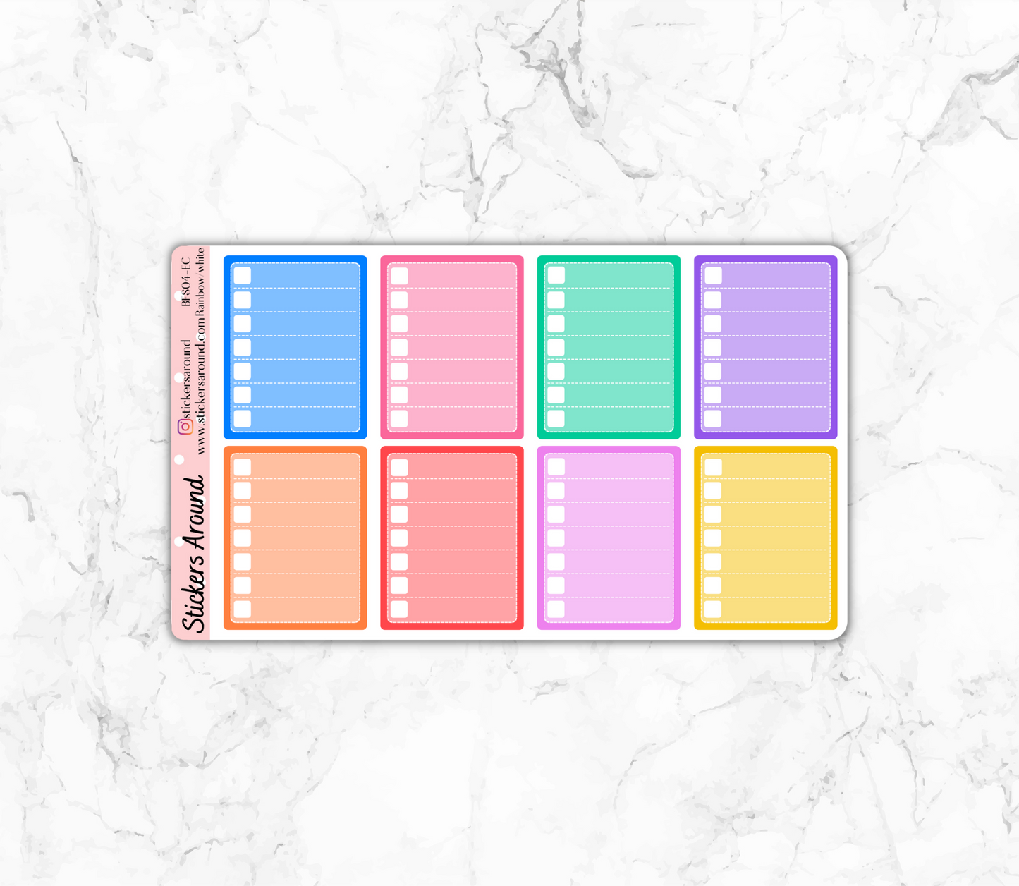 Full Box Checklist Functional Planner Sticker for STANDARD VERTICAL