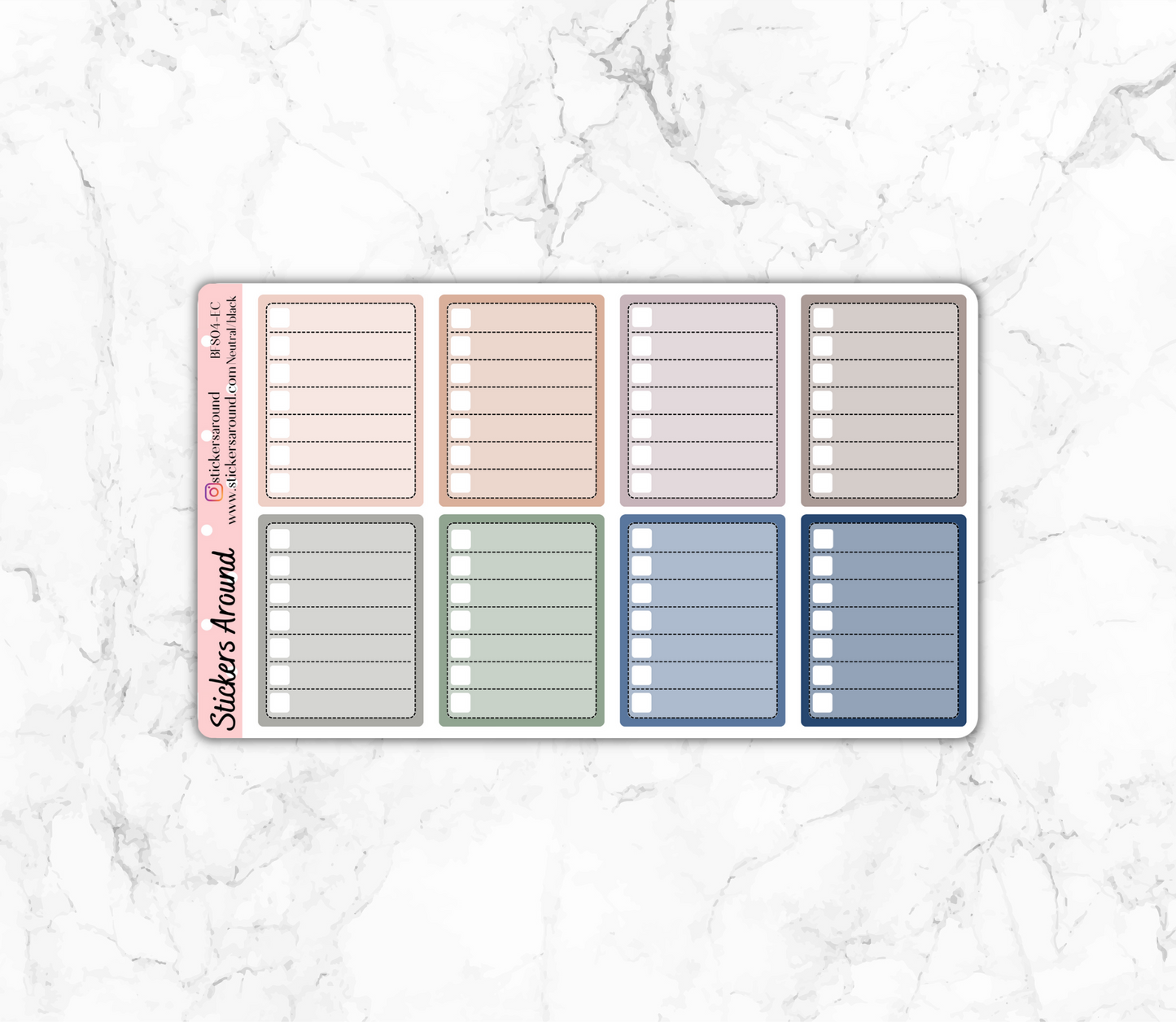 Full Box Checklist Functional Planner Sticker for STANDARD VERTICAL