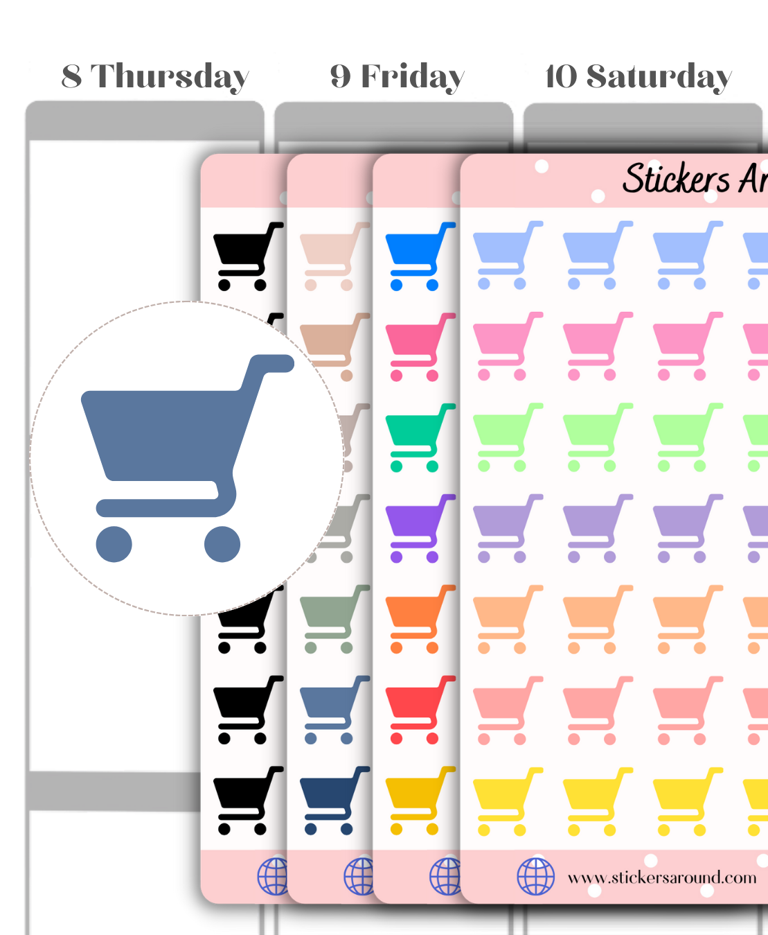 Trolley mini Icon stickers
