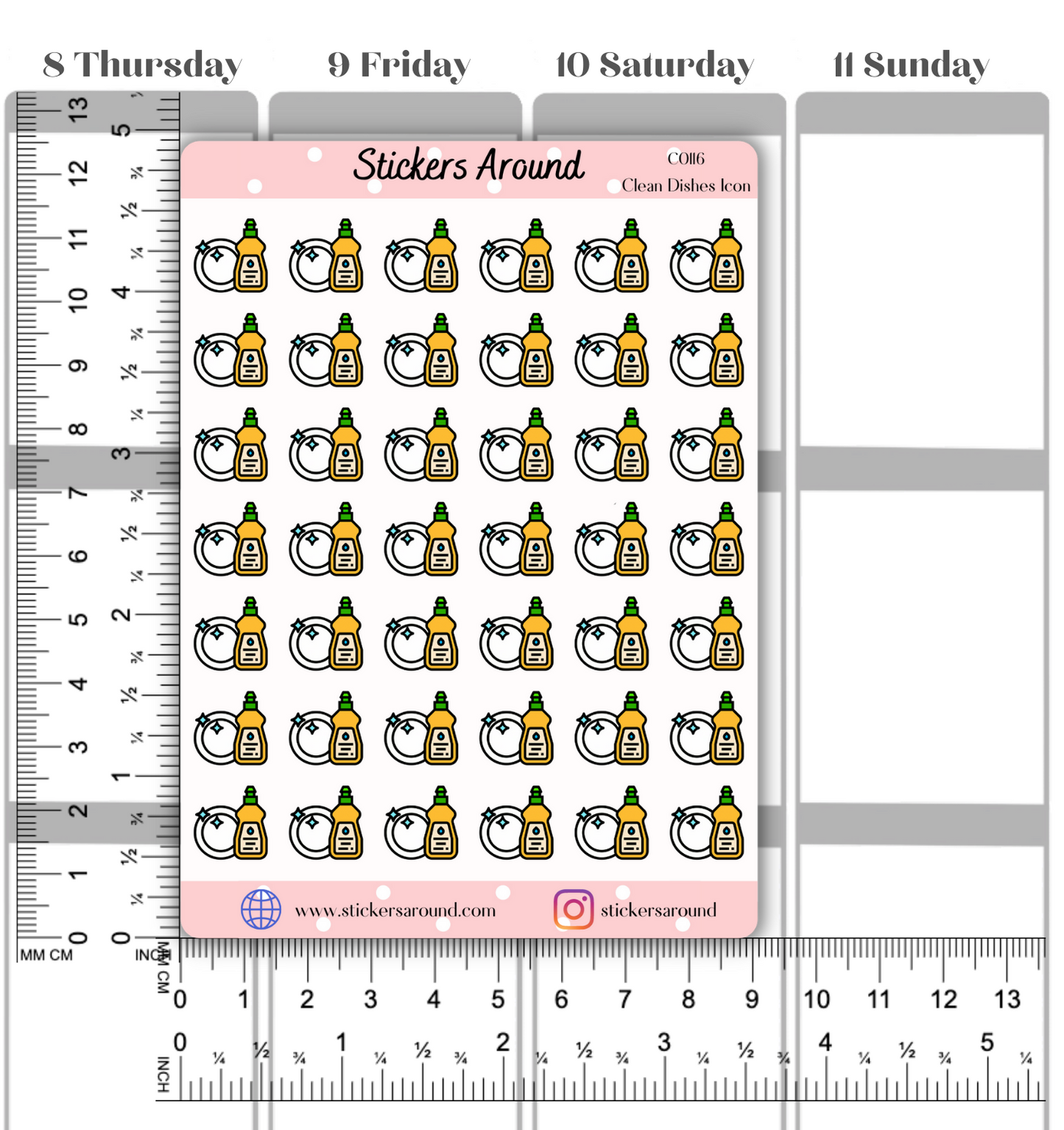 Wash Dishes Icon Planner Sticker