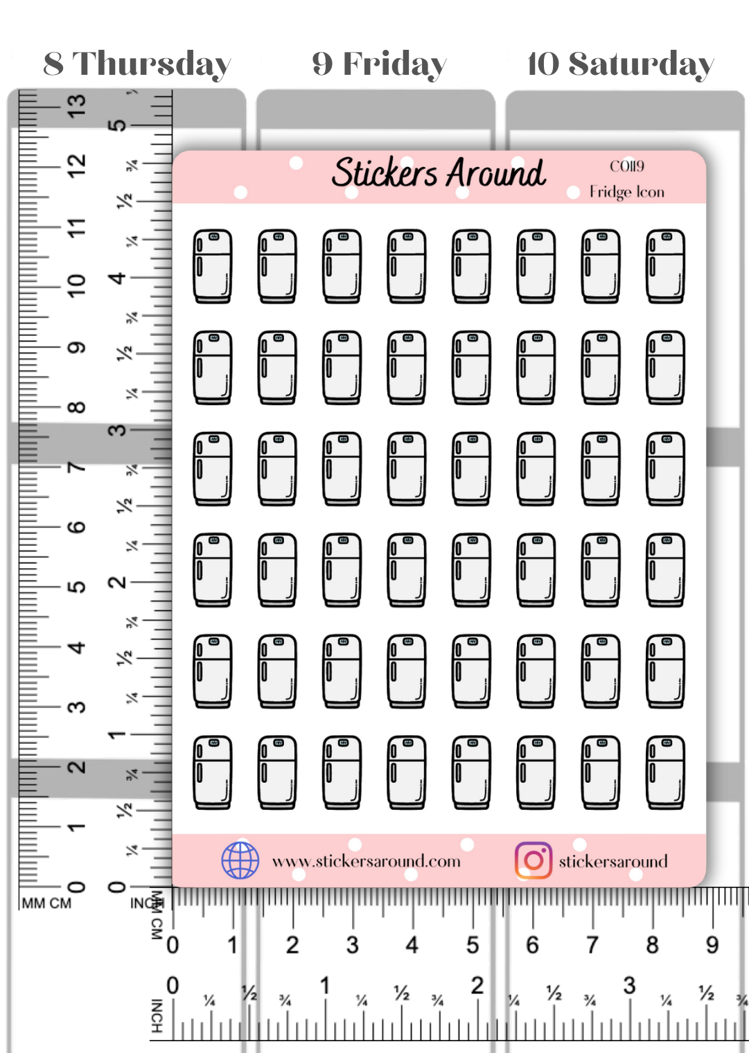 Fridge Icon Planner Sticker