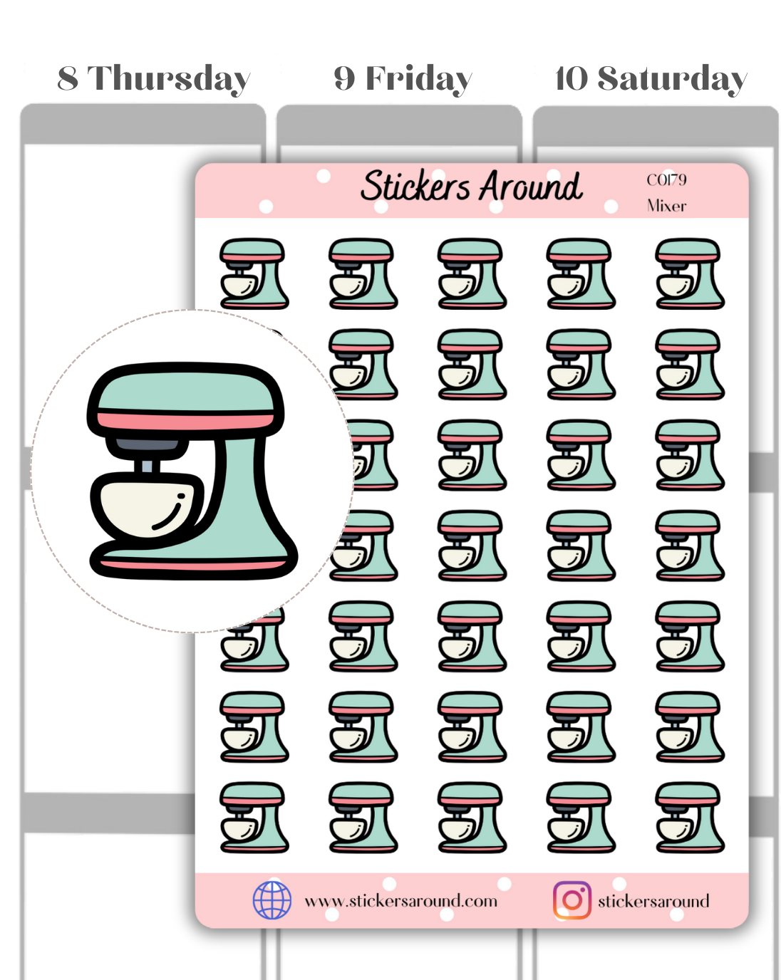 Mixer Icon Planner Sticker