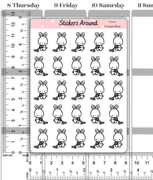 Vacuum floor Planner Stickers