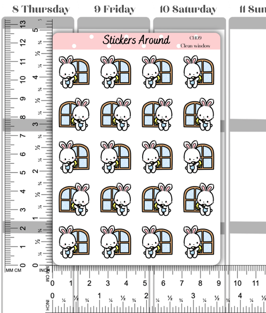 Window Cleaning Planner Stickers