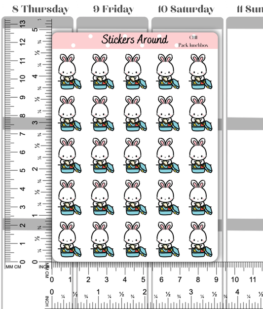 Pack Lunchbox Planner Stickers