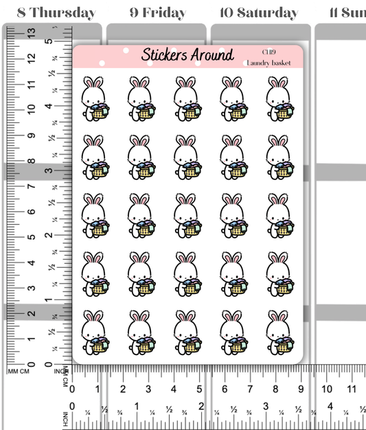 Laundry Basket Planner Sticker