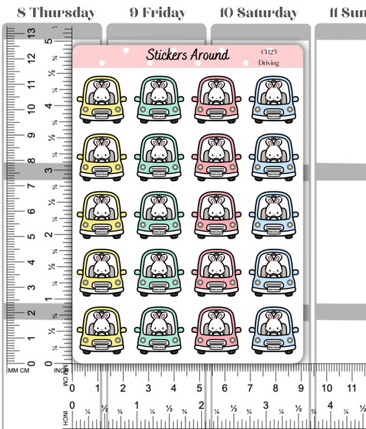 Car Driving Planner Sticker | Road trip Stickers